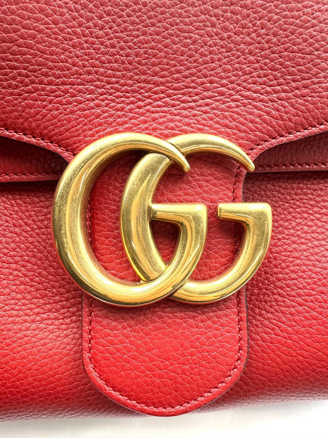 Gucci GG Marmont Red Raffia Woven Shoulder Bag GG873