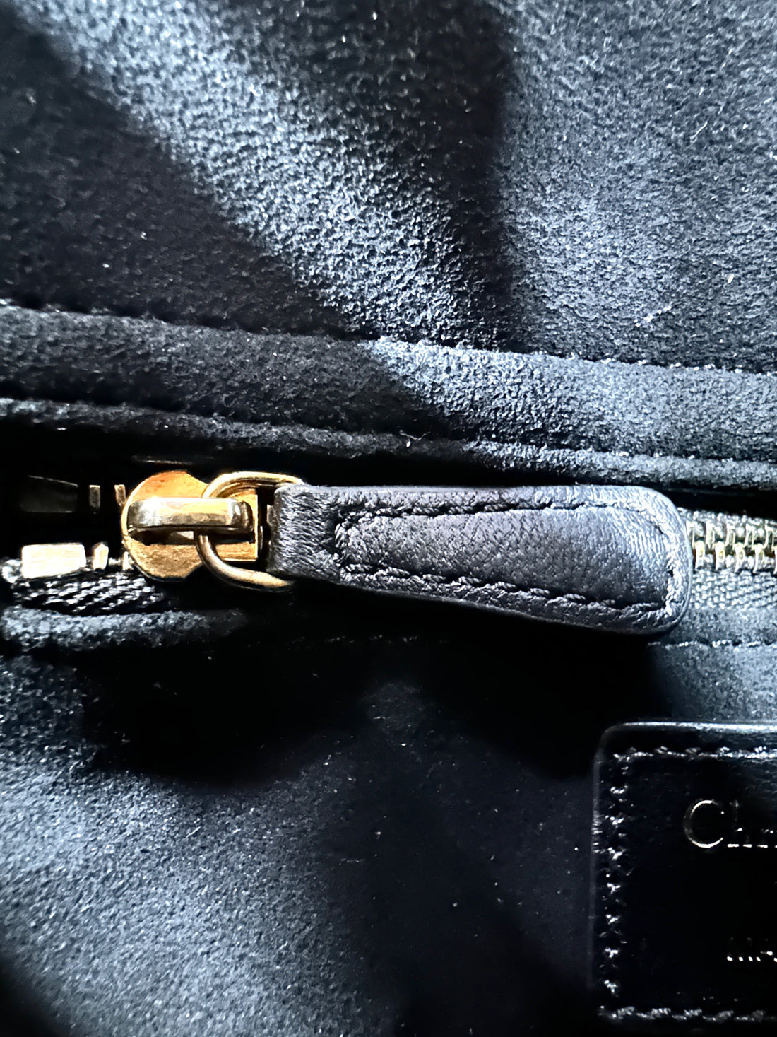 Christian Dior Lady Dior Black Cannage Leather Handle Bag With Gold Charms DR696