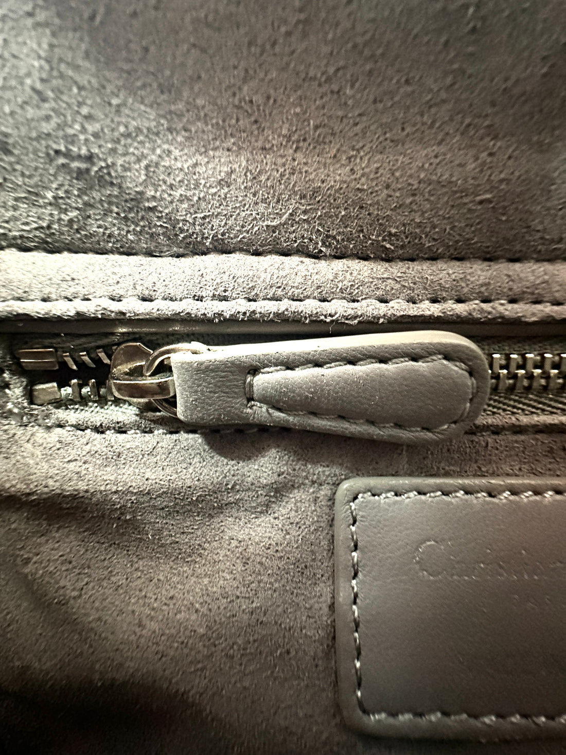 Christian Dior Lady Dior Grey Cannage Leather Handle Bag With Silver Charms DR698