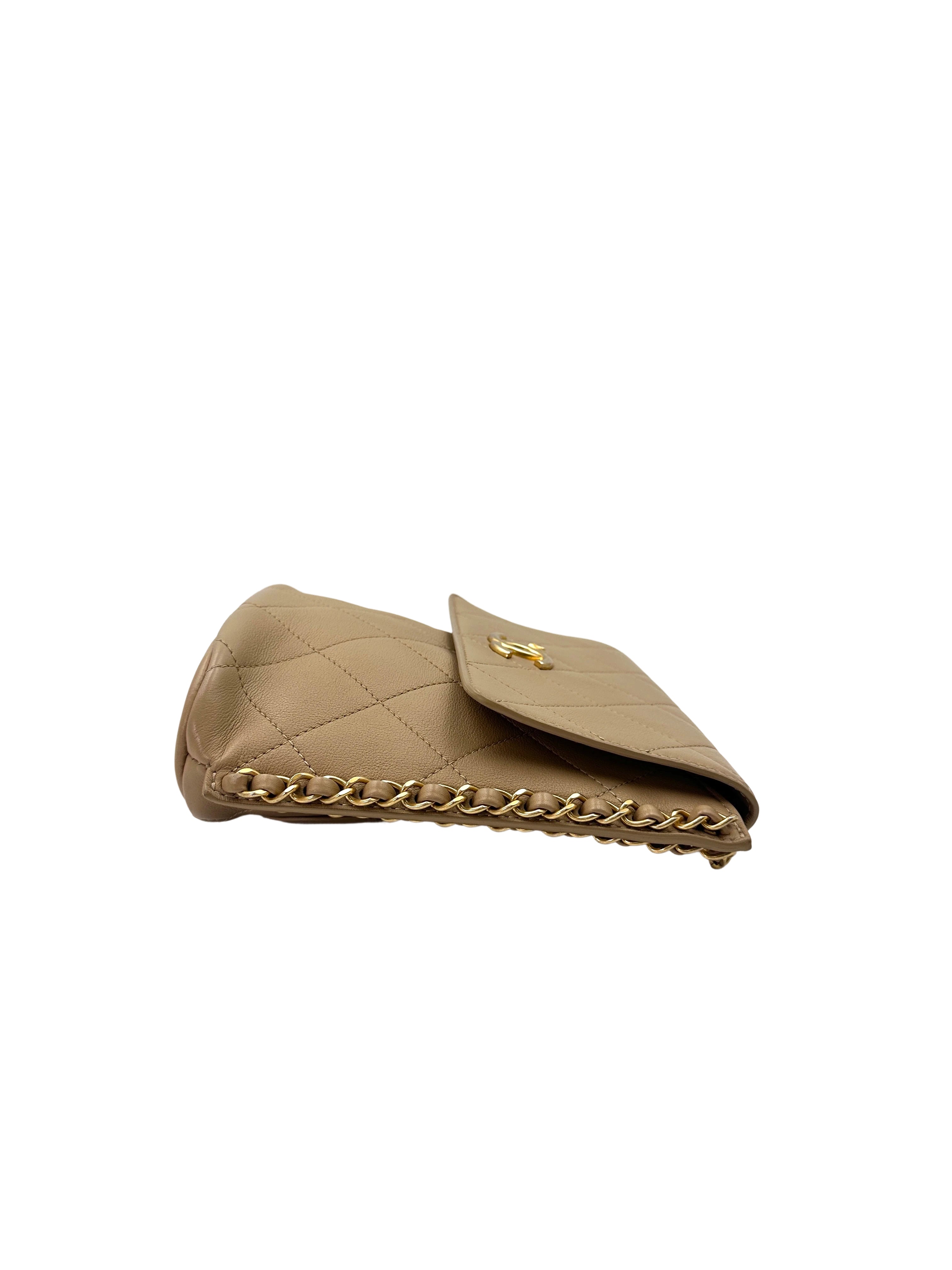 Chanel 21S Beige Quilted Leather Hobo Bag(31***78) IRIS188