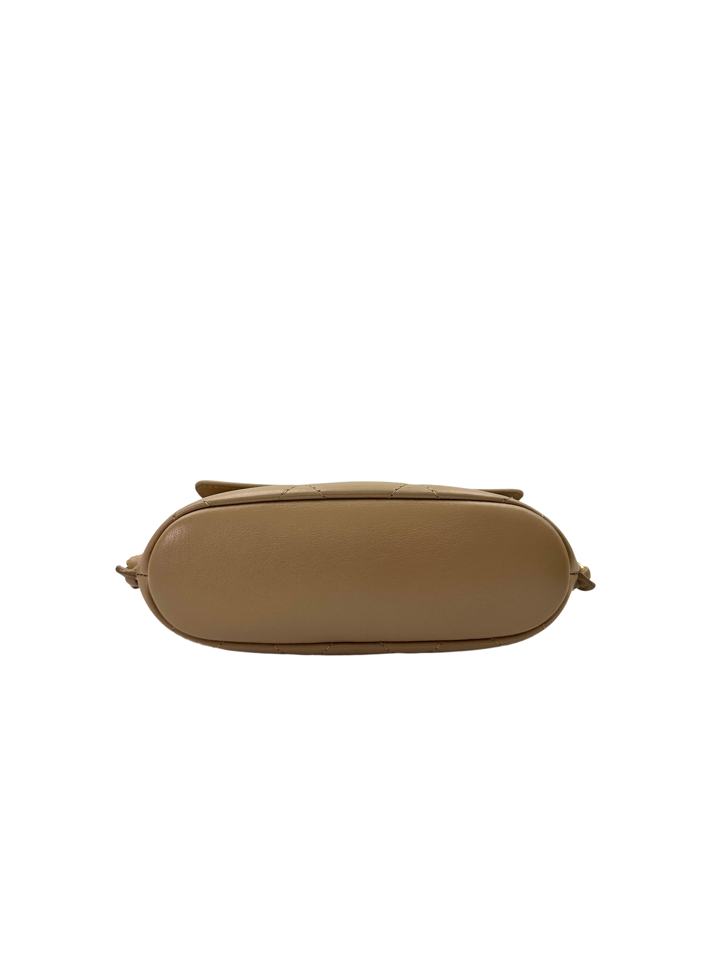 Chanel 21S Beige Quilted Leather Hobo Bag(31***78) IRIS188