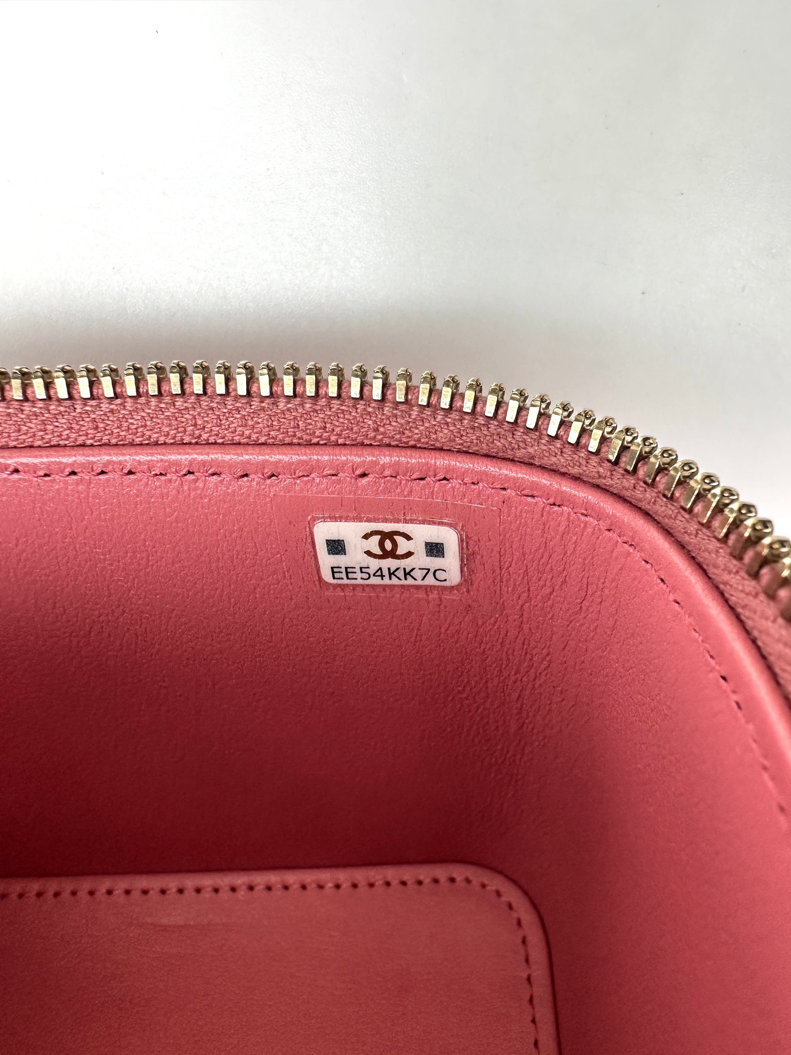 Chanel 22A Pink Quilted Lambskin Top Handle Vanity Case(EE***7C) CC1837