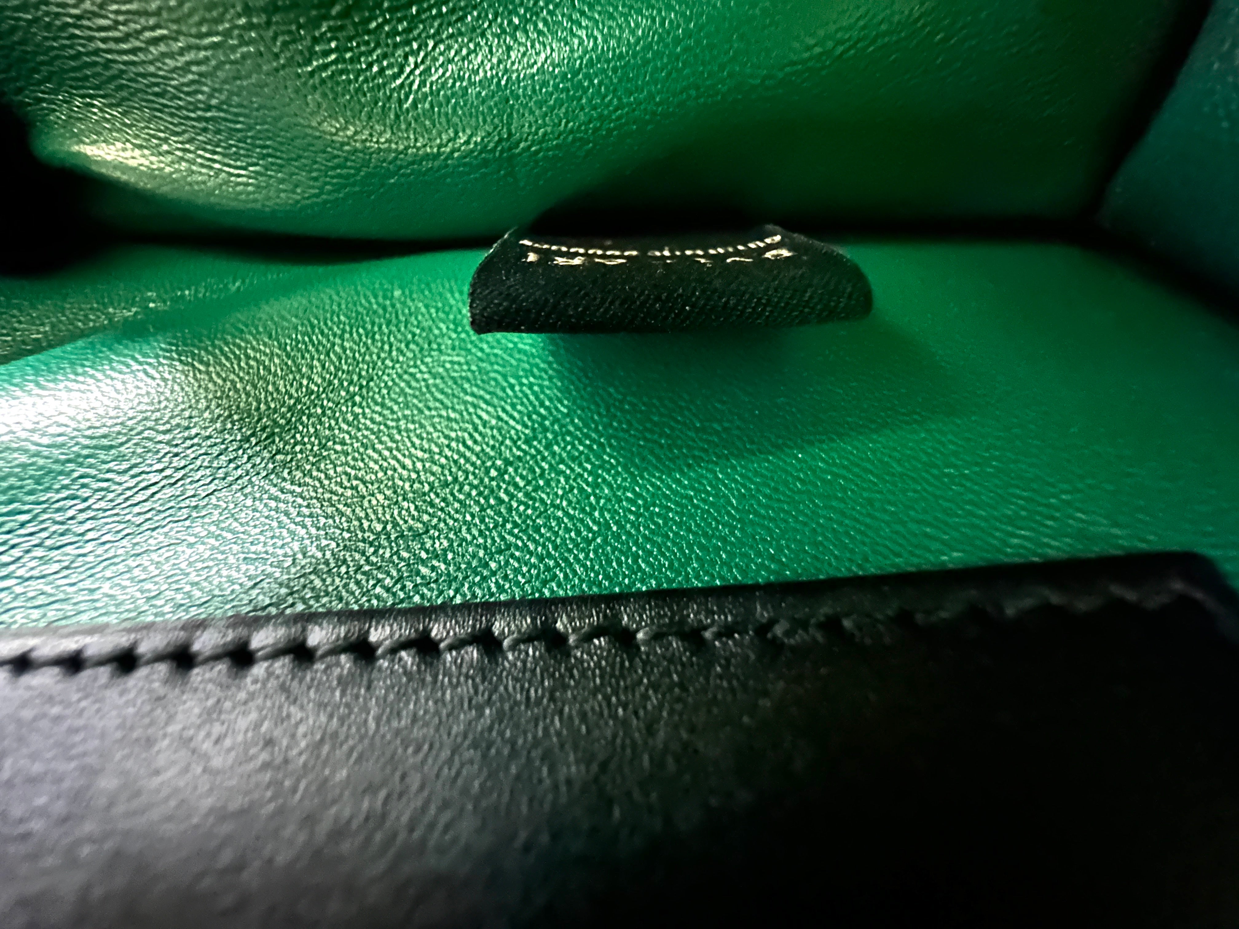 Bvlgari Serpenti Forever Black Leather Handle Bag With Gold Trim BS39