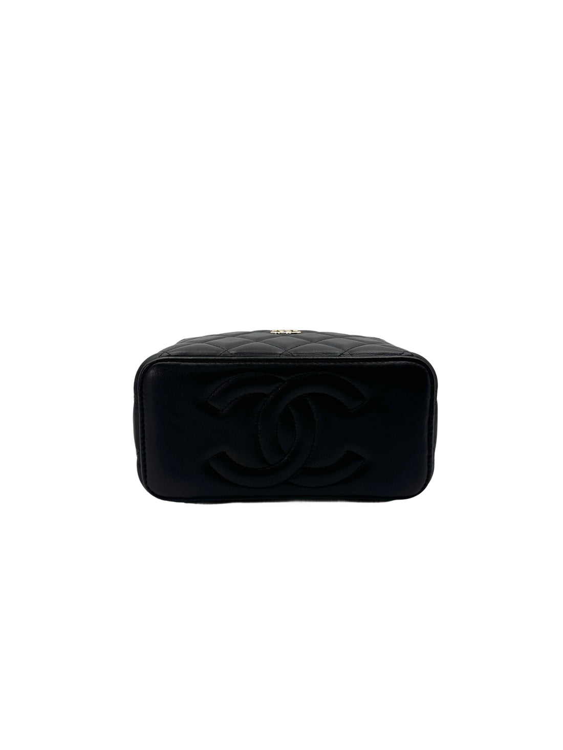 Chanel Black Quilted Lambskin Top Handle Vanity Case(CE***HC) IRIS187
