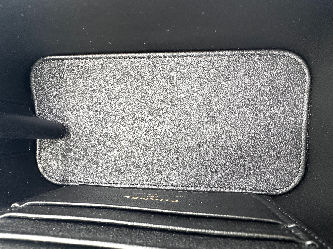 Chanel Black Quilted Lambskin Top Handle Vanity Case(CE***HC) IRIS187