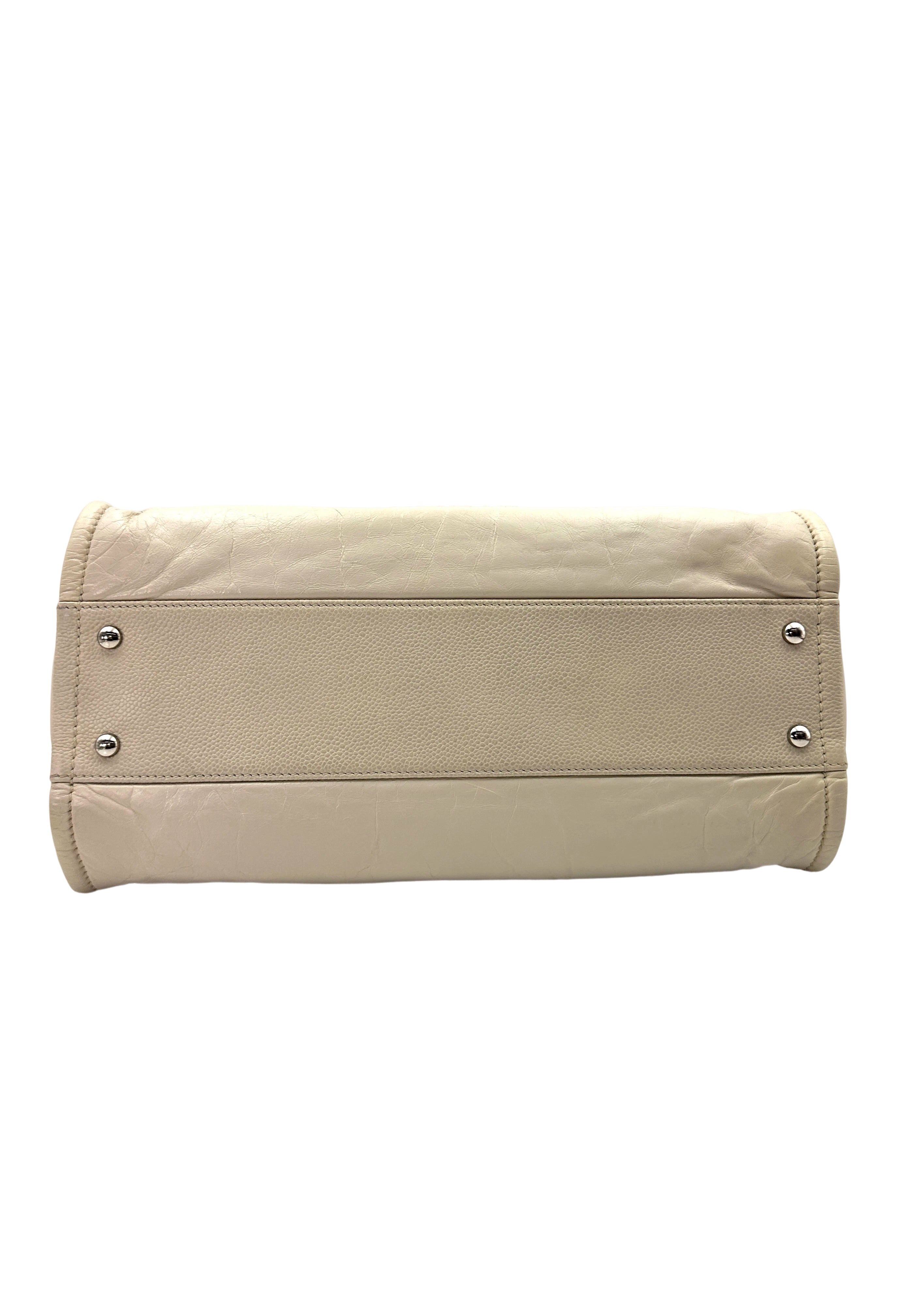 Chanel Deauville White Small Size Tote Handle Bag(22***22) CC1829