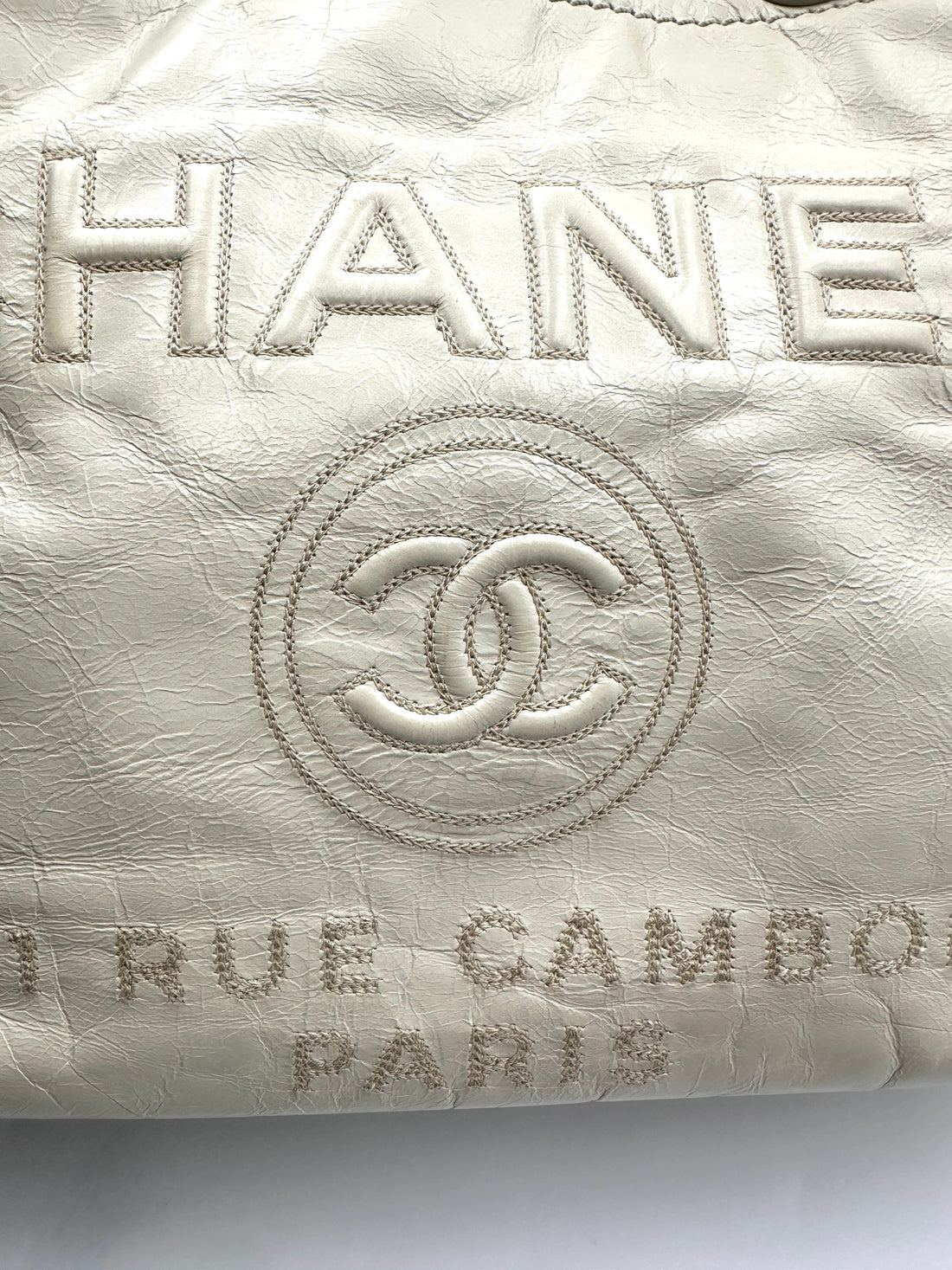 Chanel Deauville White Small Size Tote Handle Bag(22***22) CC1829
