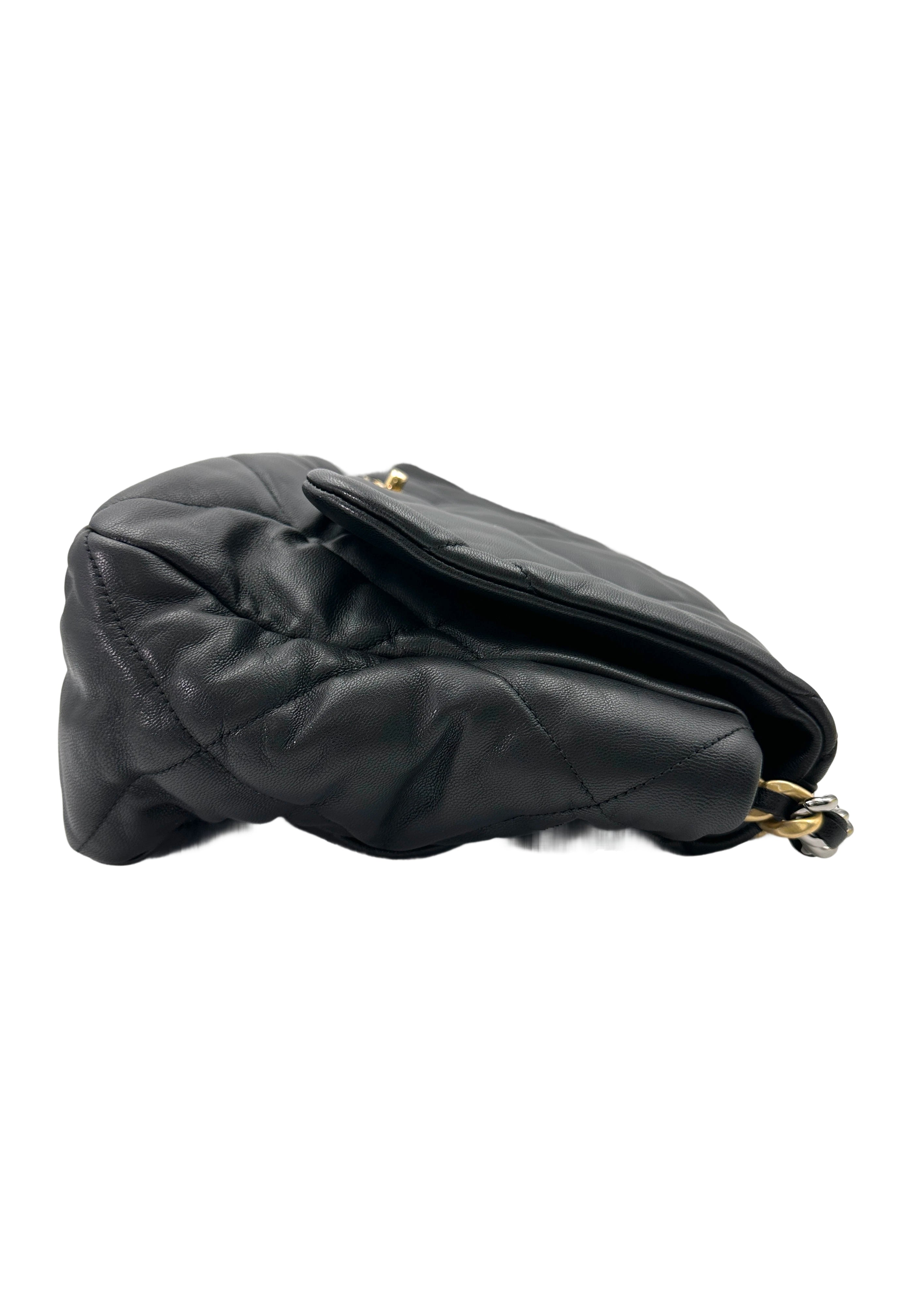 Chanel 19Bag Black Quilted Lambskin Max Flap Bag With Gold Hardware(28***52) CC1832