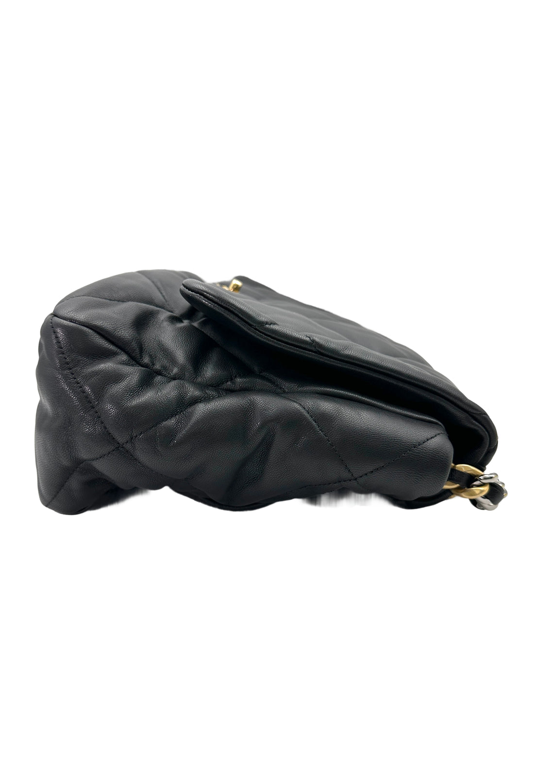 Chanel 19Bag Black Quilted Lambskin Max Flap Bag With Gold Hardware(28***52) CC1832