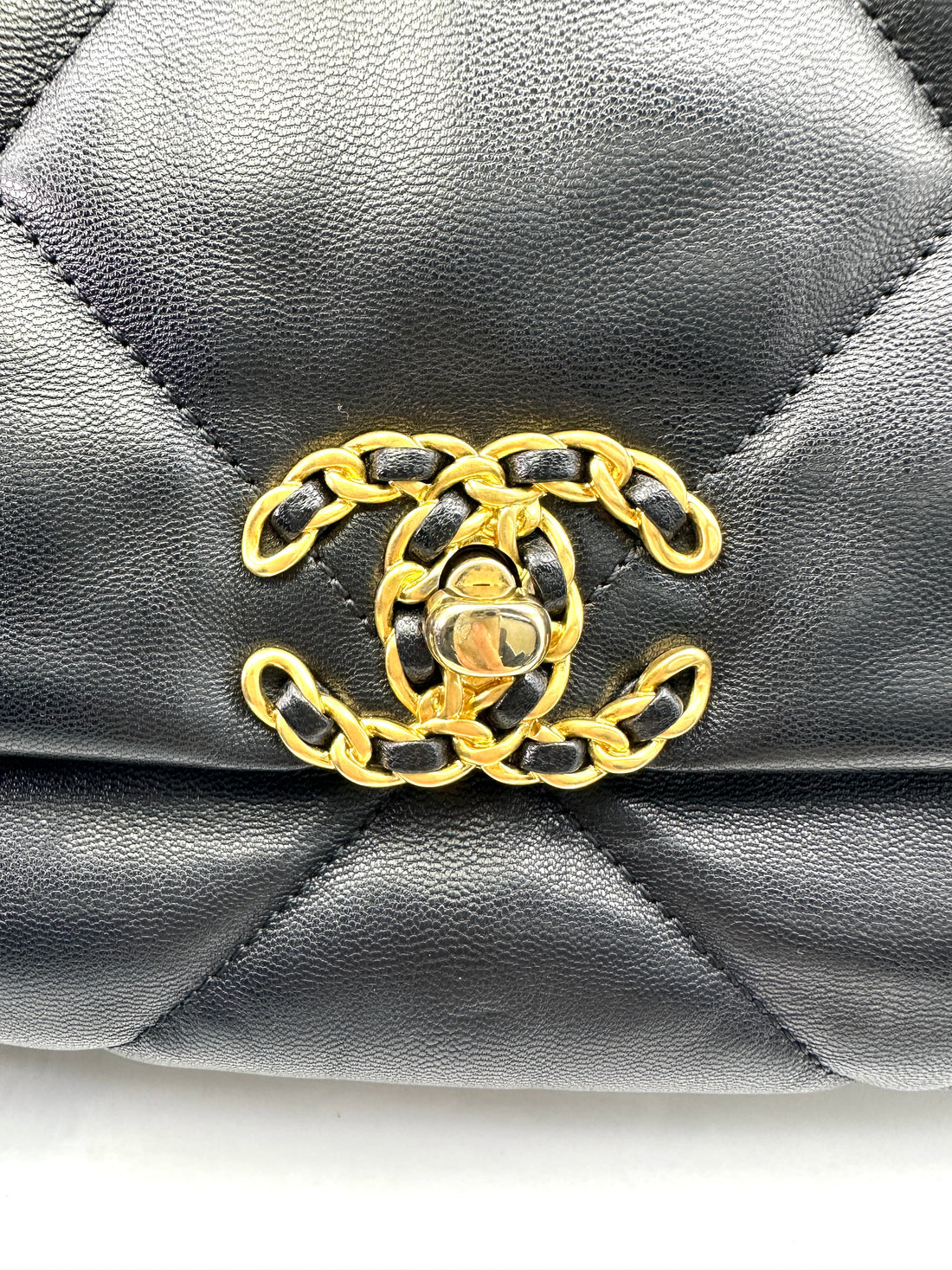 Chanel 19Bag Black Quilted Lambskin Max Flap Bag With Gold Hardware(28***52) CC1832