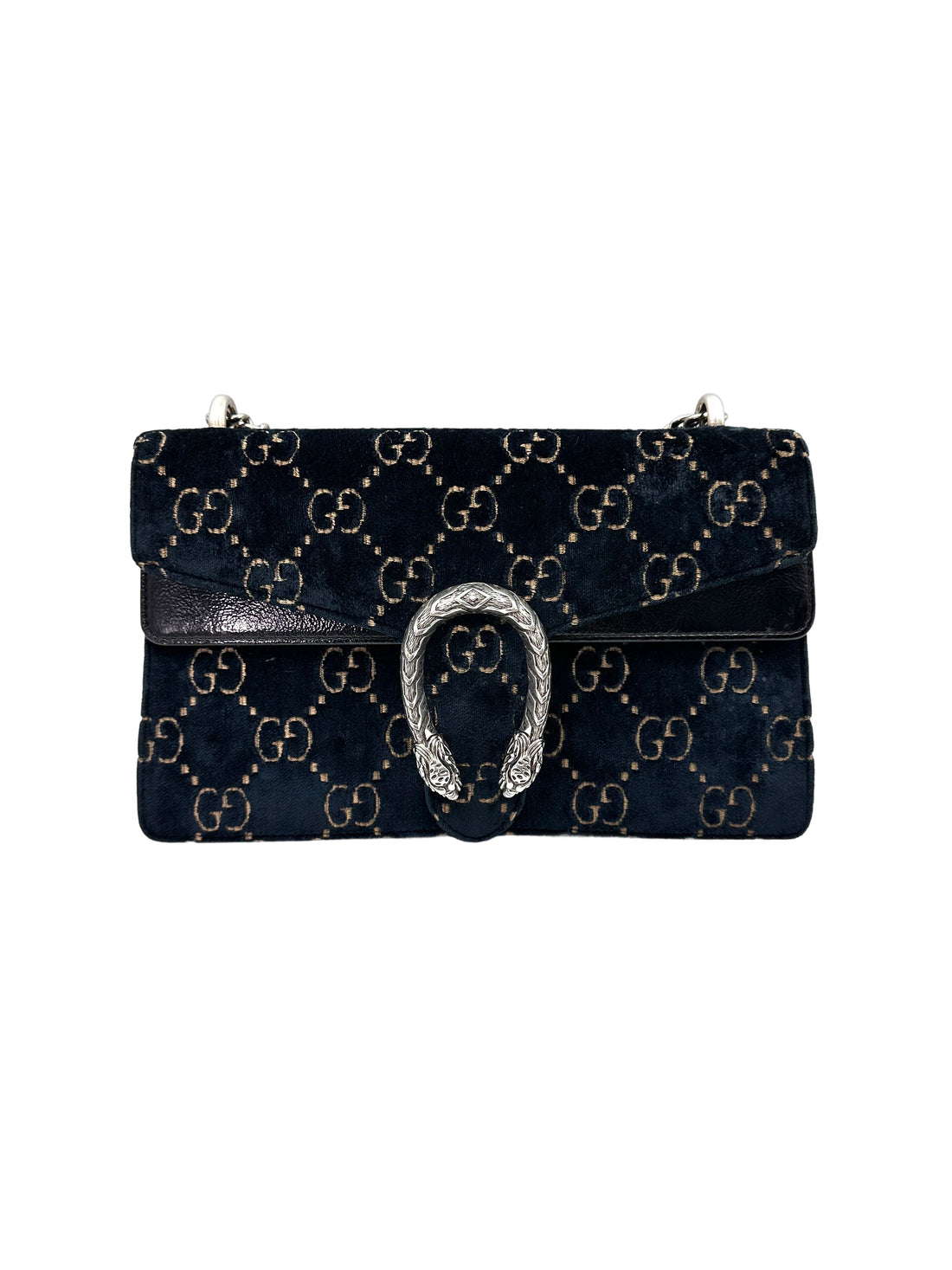 Gucci Dionysus Navy Velvet Shoulder Bag GG876