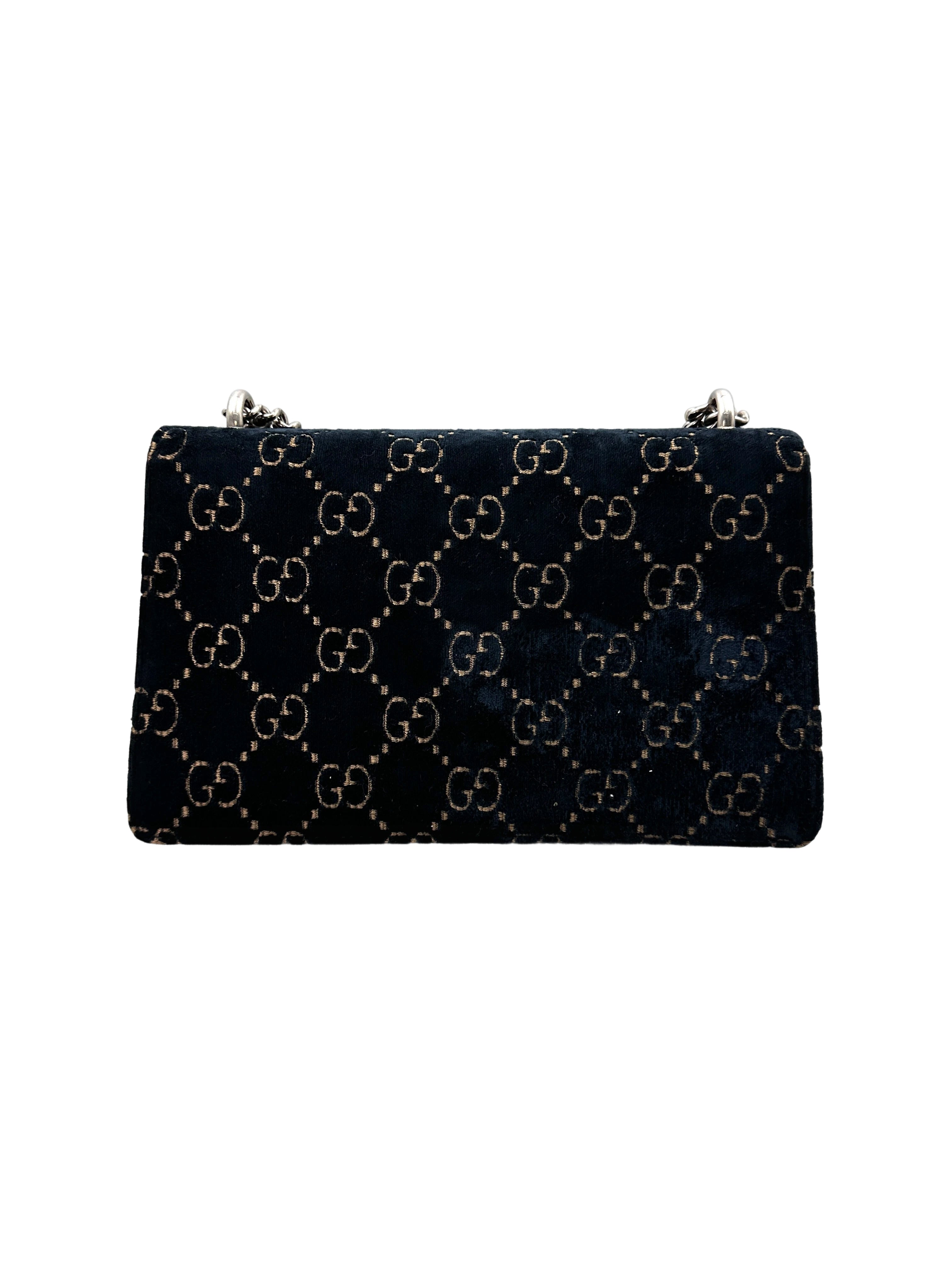 Gucci Dionysus Navy Velvet Shoulder Bag GG876