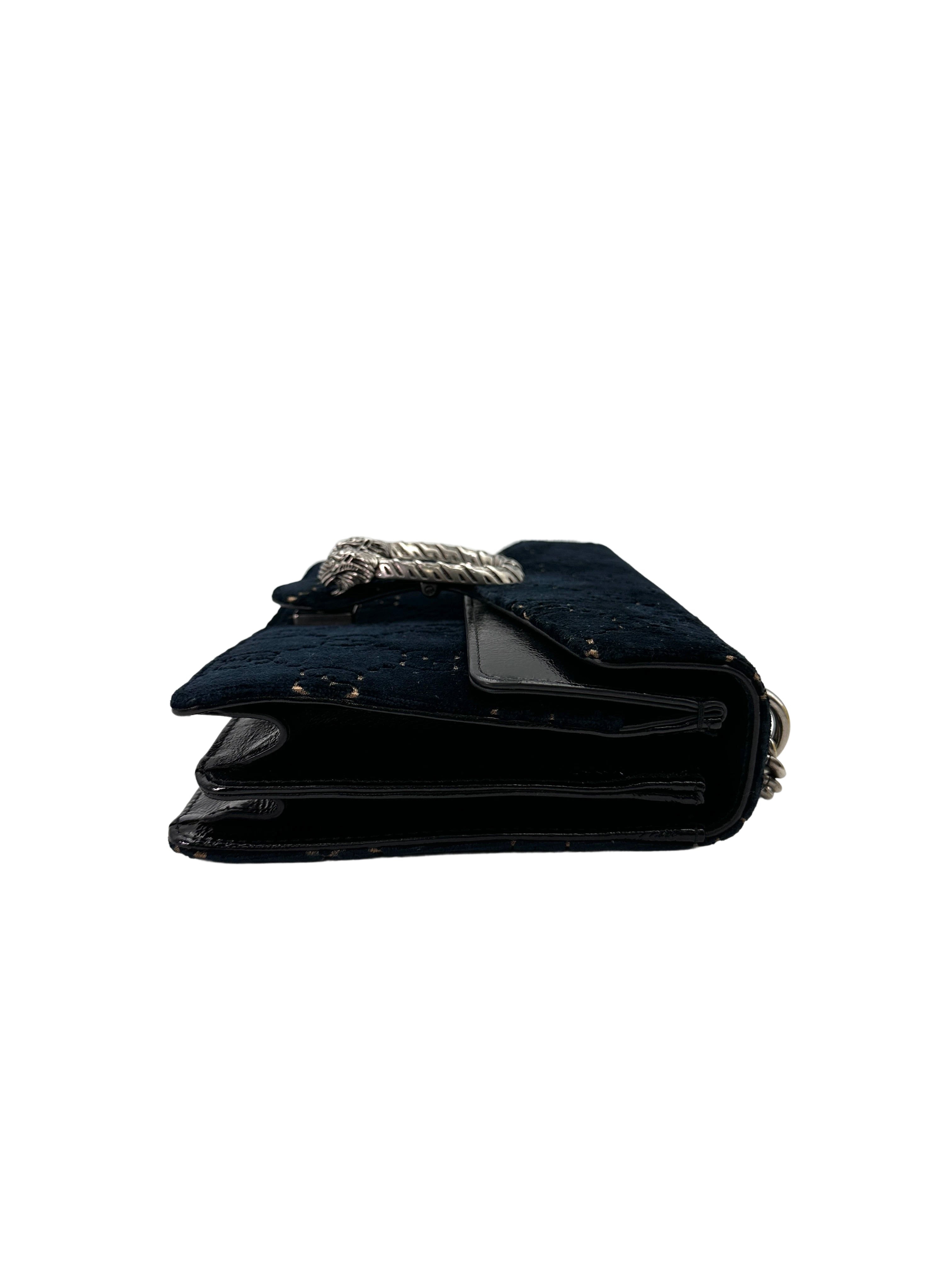 Gucci Dionysus Navy Velvet Shoulder Bag GG876