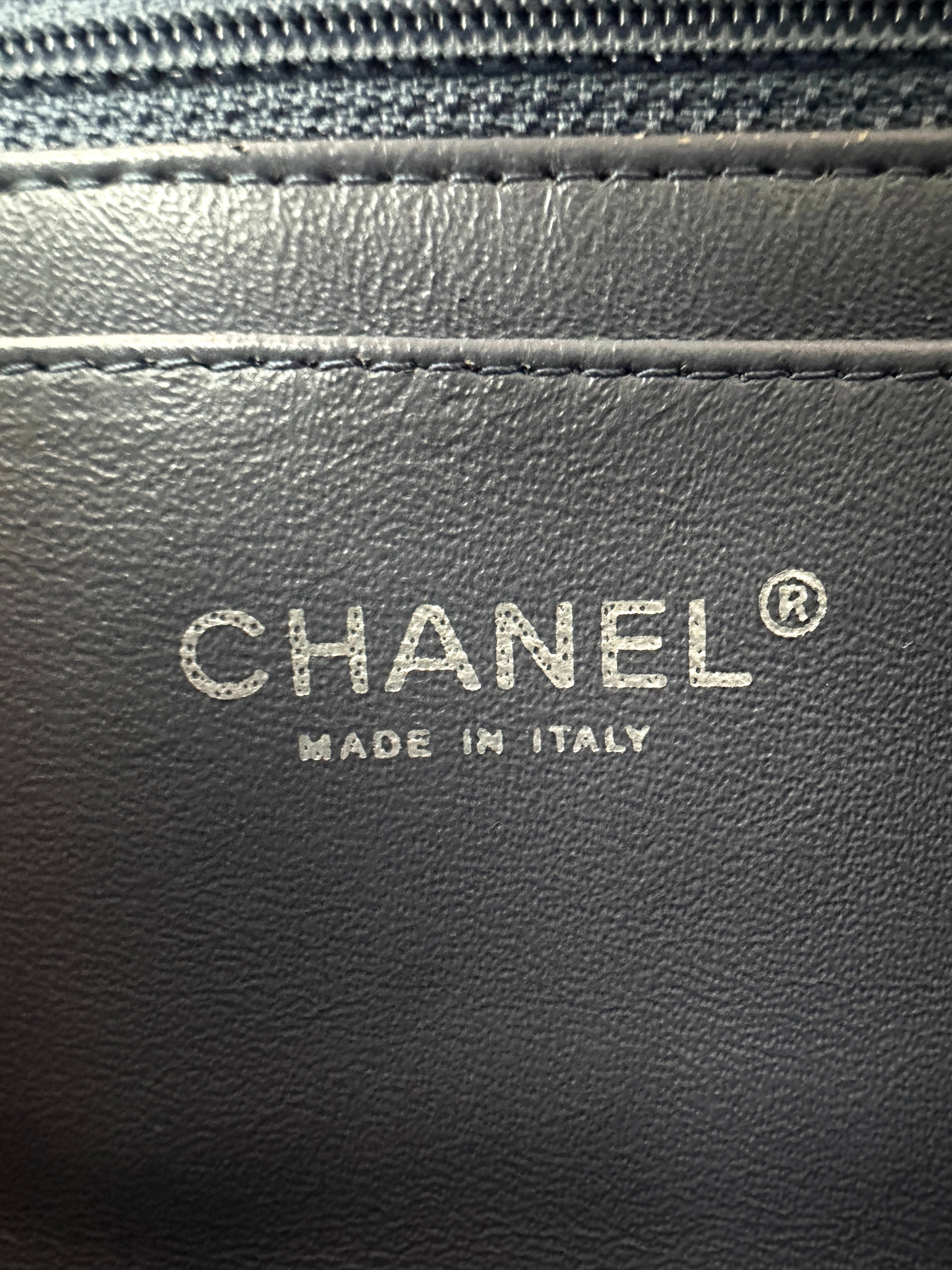 Chanel Metallic Purple Quilted Leather Flap Bag With Silver Buckle(15***65) IRIS189