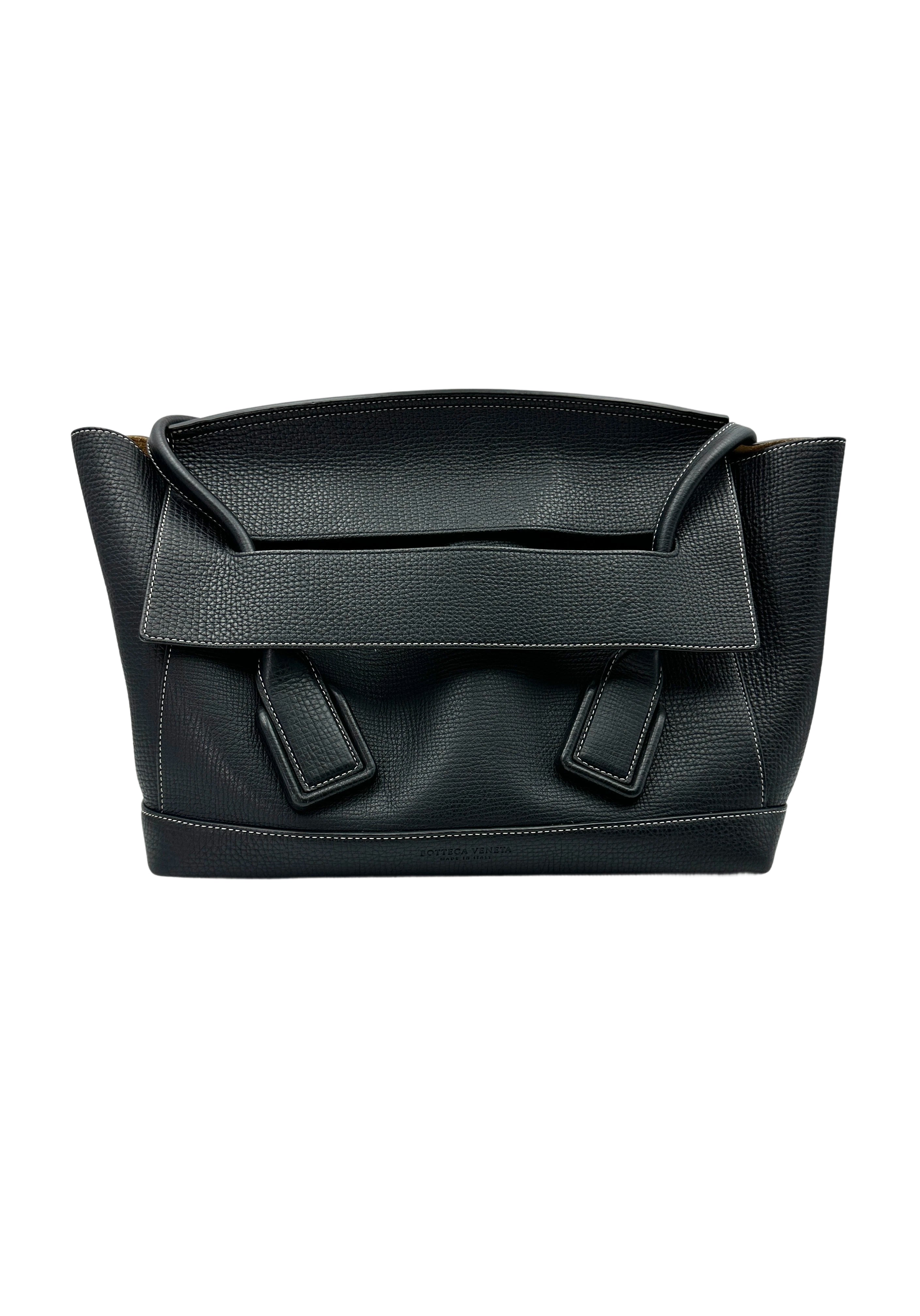 Bottega Veneta Arco Black Leather Tote Handle bag BV124