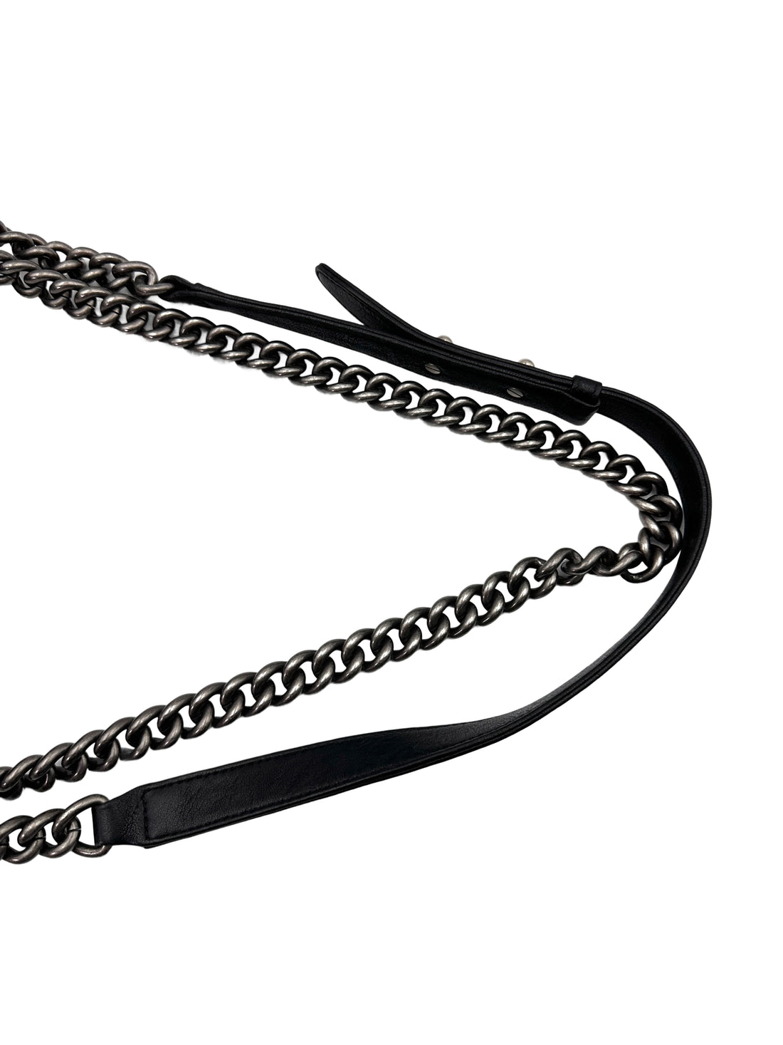 Chanel LeBoy Black Quilted Studded Leather Flap Bag With Aged Silver Buckle(21***55) CC1827