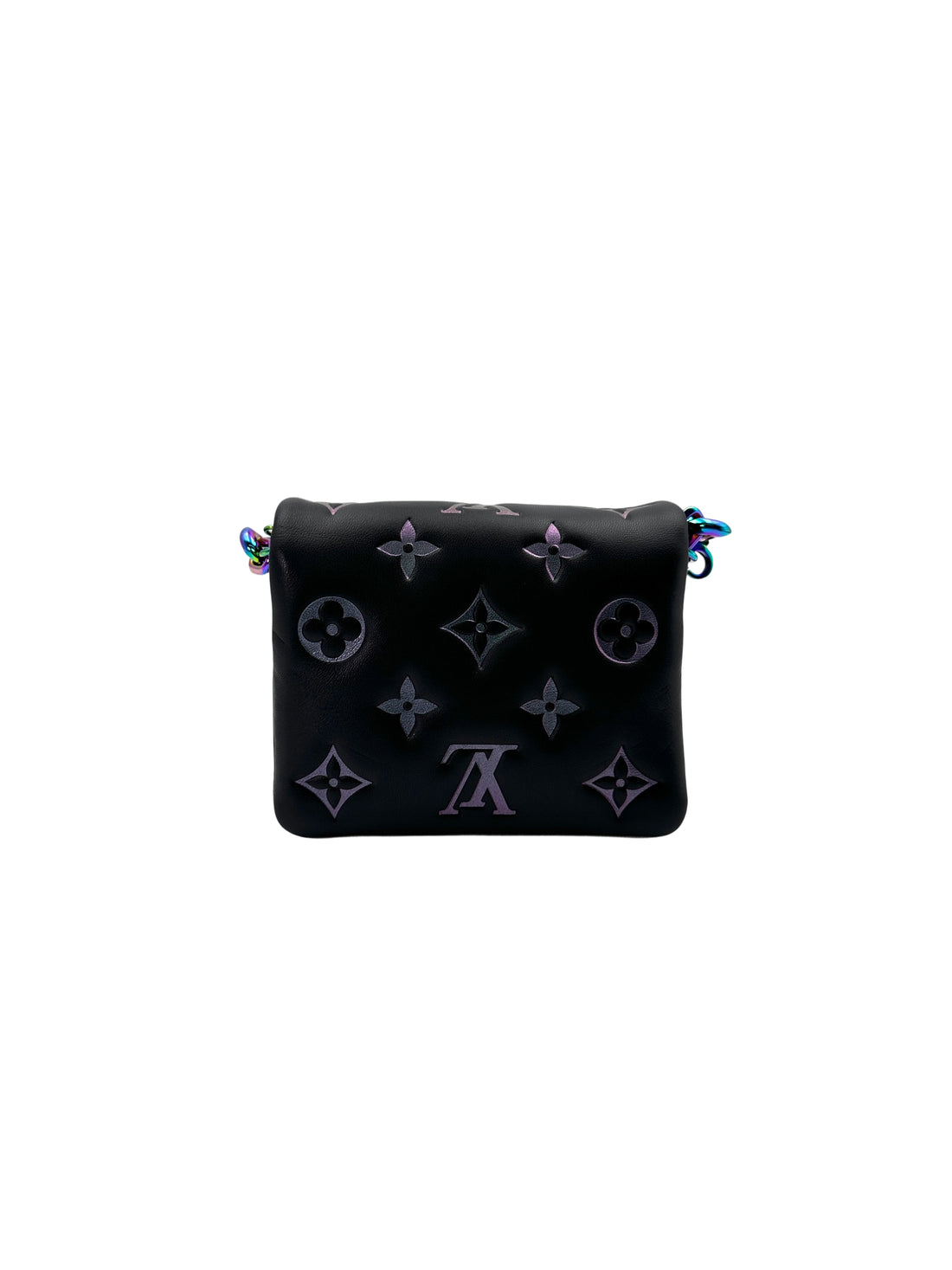 Louis Vuitton LV Ski Collection Coussion Black Monogram Empreinte Embossed Bag With Iridescent Hardware LV2503