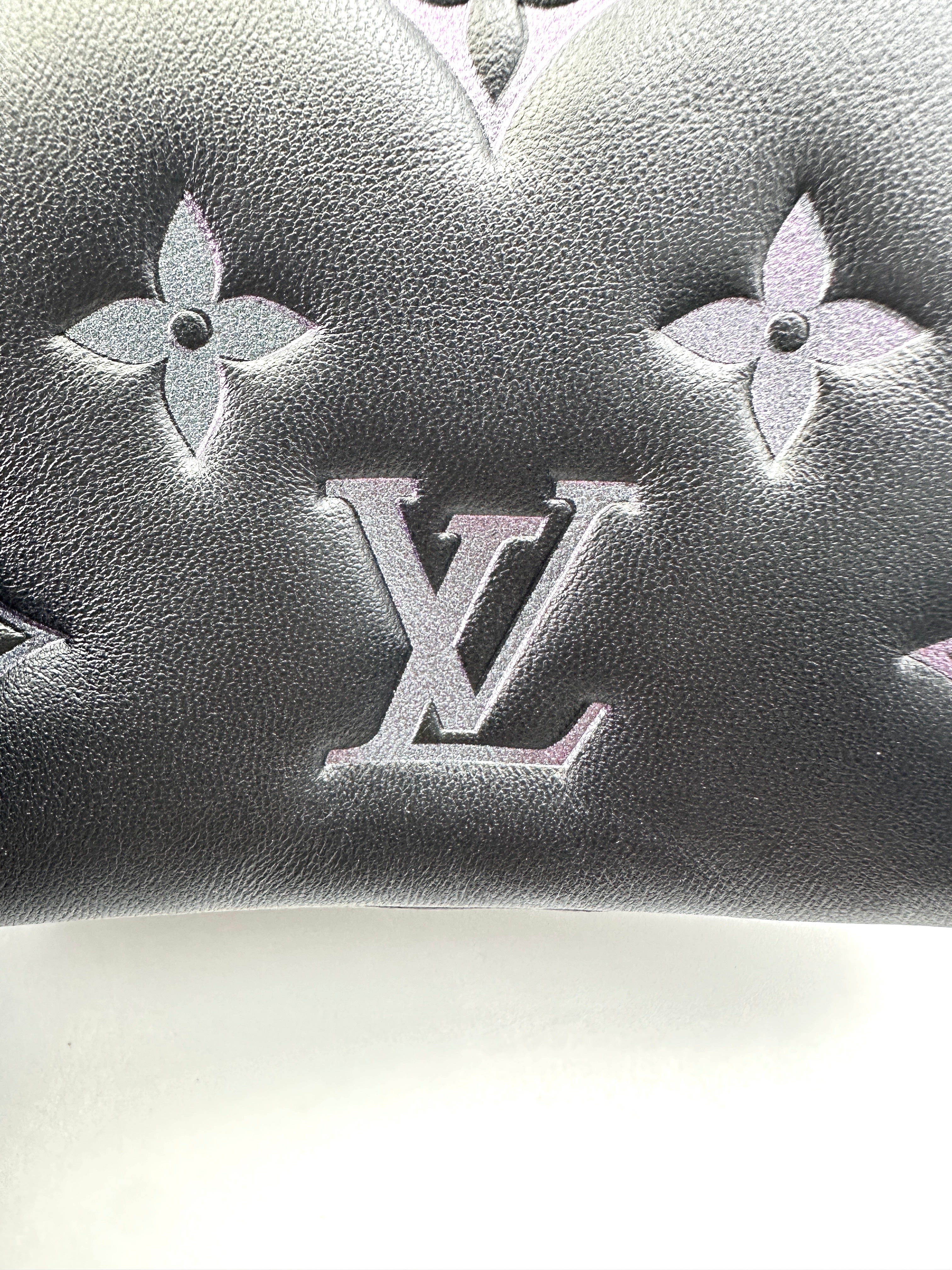 Louis Vuitton LV Ski Collection Coussion Black Monogram Empreinte Embossed Bag With Iridescent Hardware LV2503