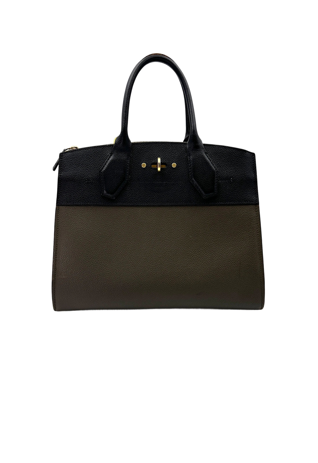 Louis Vuitton City Steamer Black/Grey Grained Leather Handle Bag LV2610