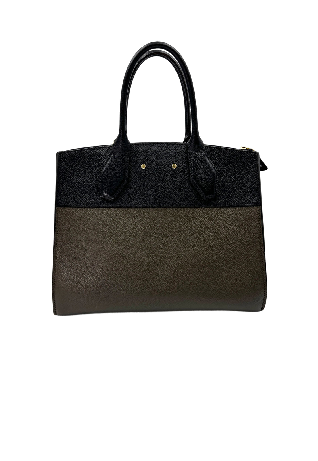 Louis Vuitton City Steamer Black/Grey Grained Leather Handle Bag LV2610