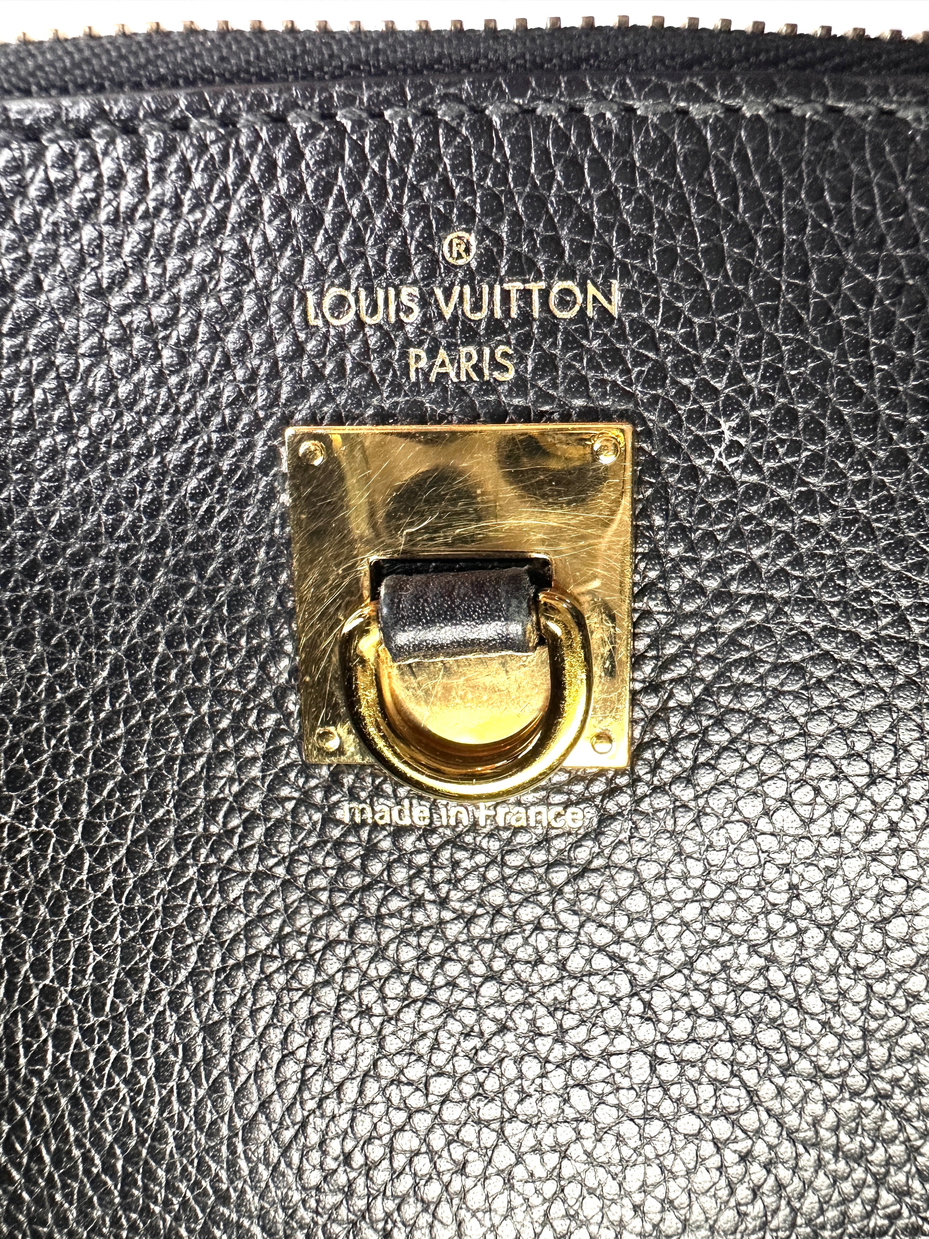 Louis Vuitton City Steamer Black/Grey Grained Leather Handle Bag LV2610