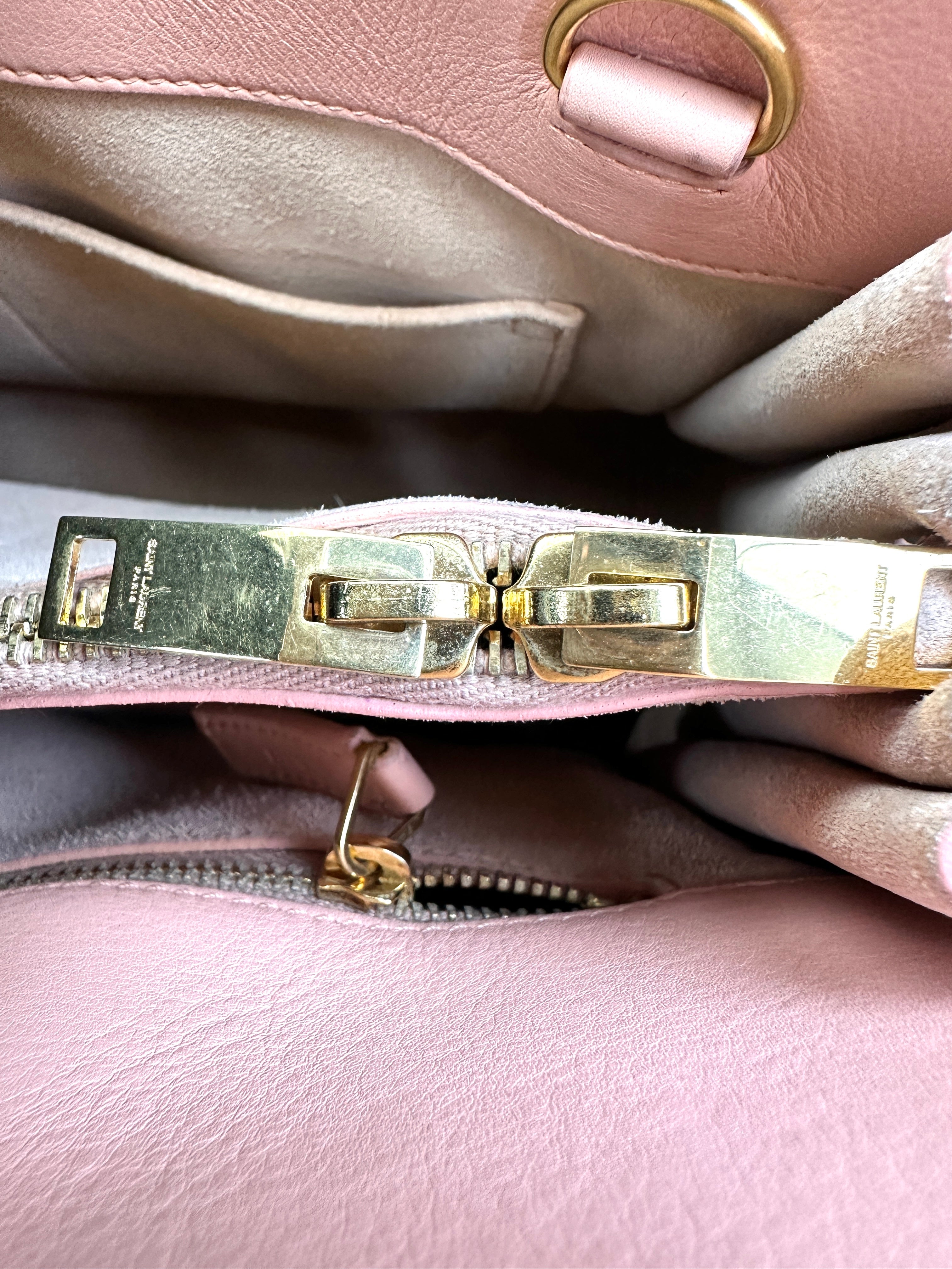 Saint Laurent Sac de Jour Pink Leather Handle Bag SL191