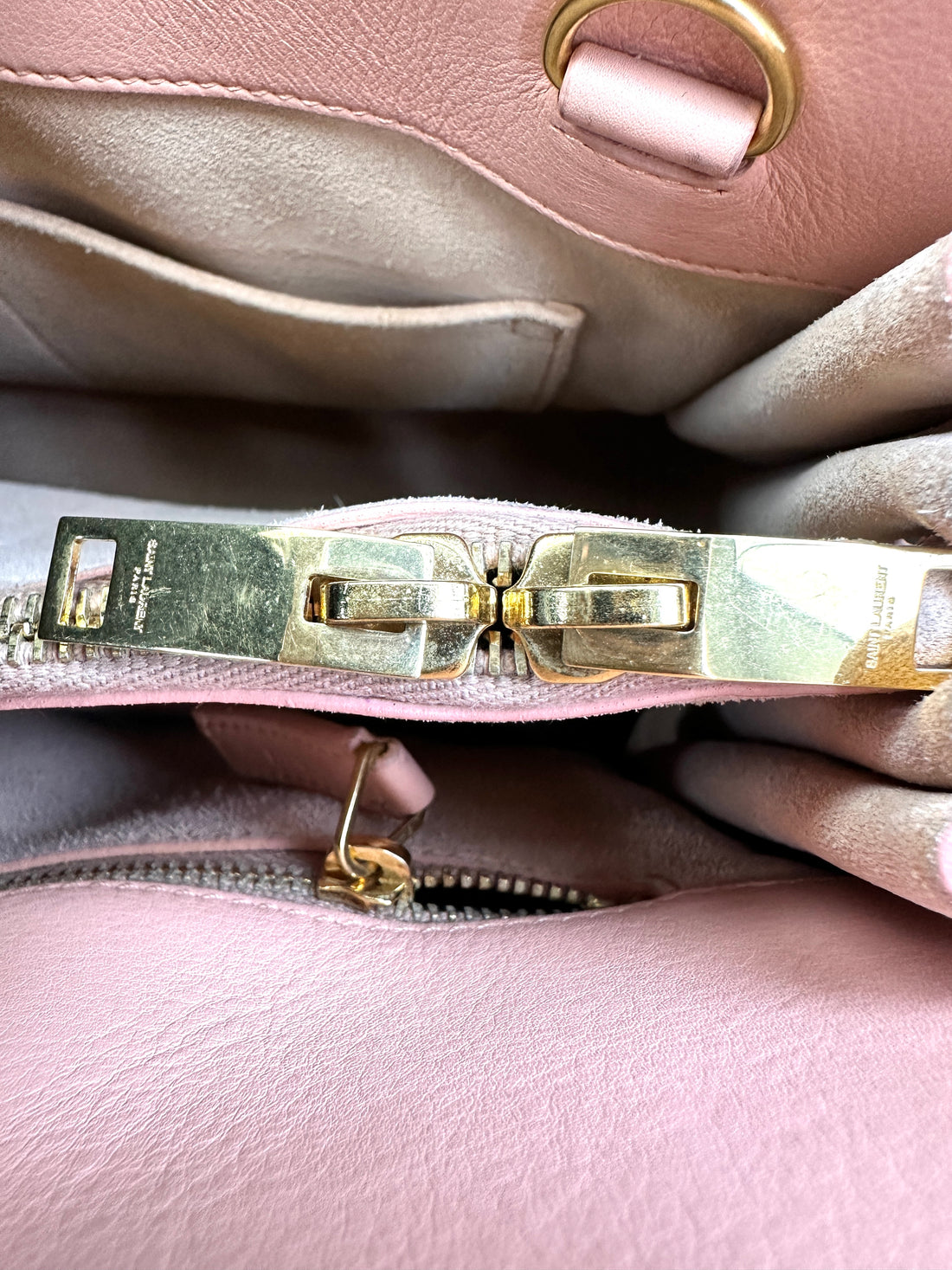 Saint Laurent Sac de Jour Pink Leather Handle Bag SL191