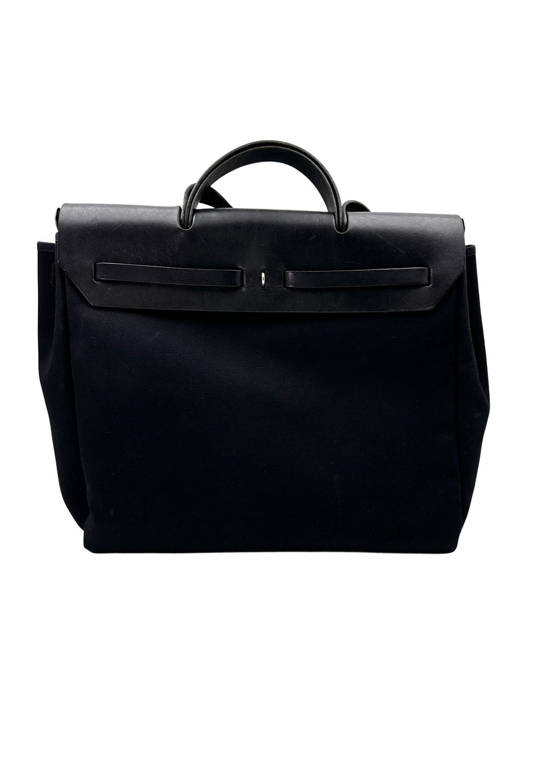 Hermes Herbag39 Navy Canvas Handle Bag HR104