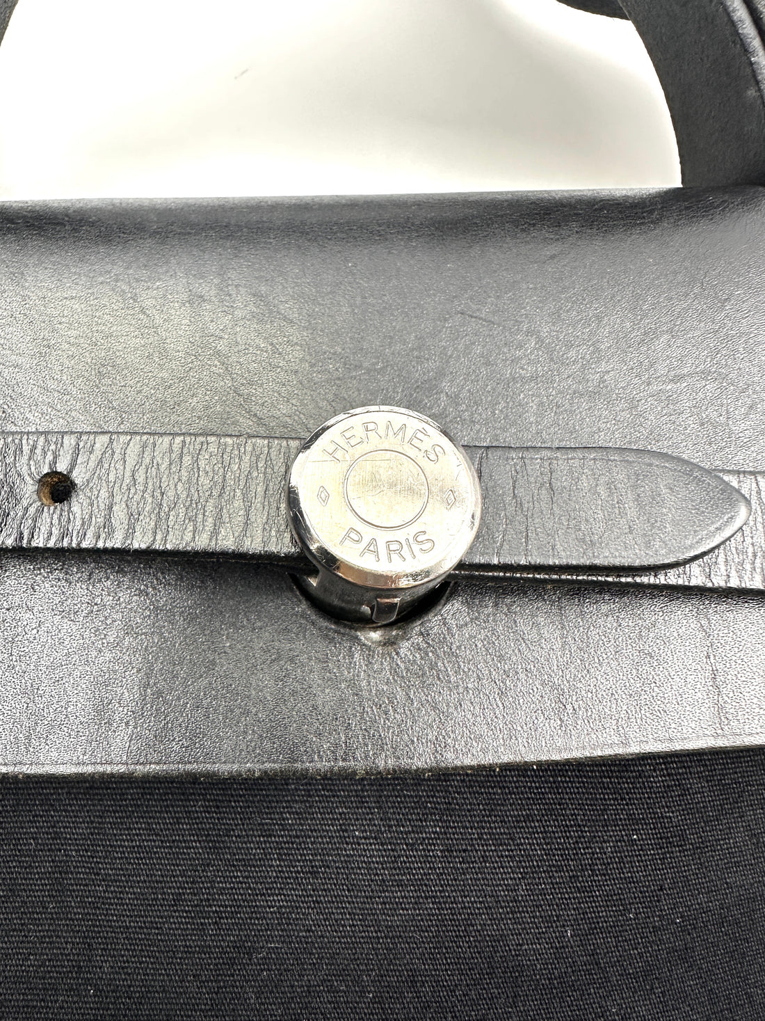 Hermes Herbag39 Navy Canvas Handle Bag HR104