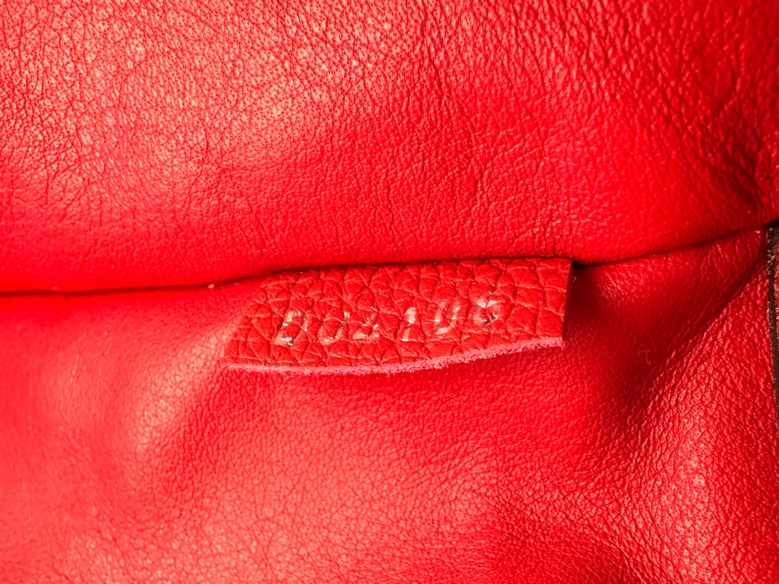 Louis Vuitton City Steamer Red Grained Leather Handle Bag LV2510
