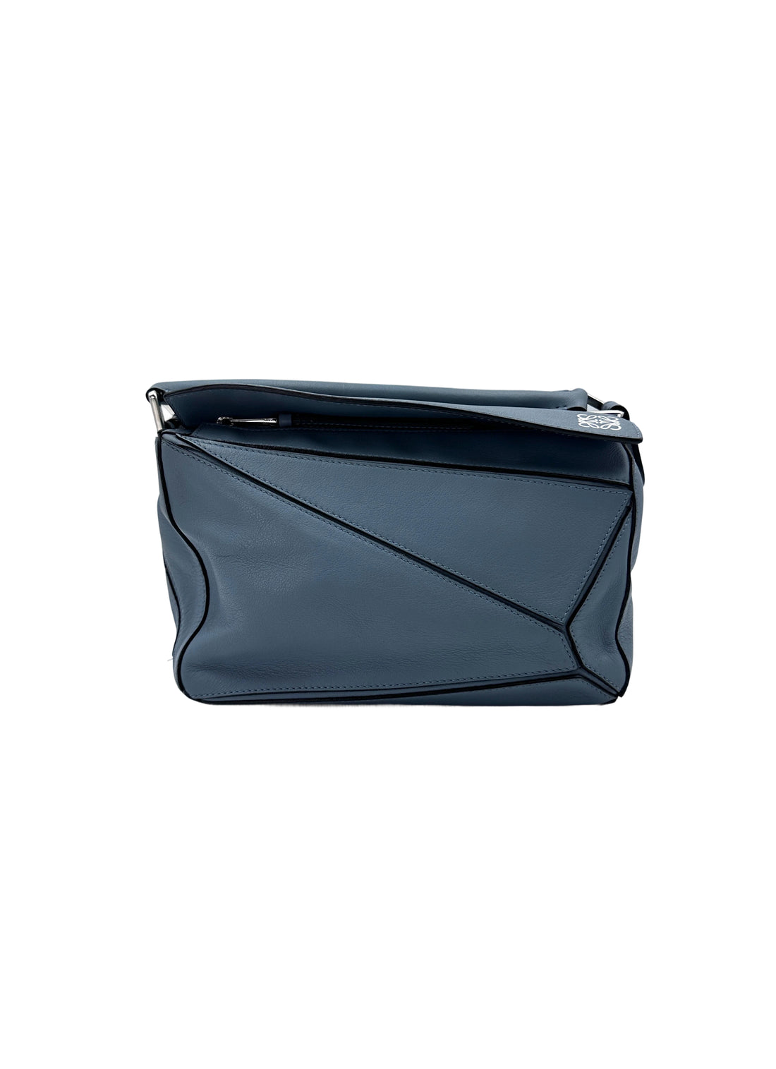 Loewe Puzzle Blue Leather Small Size Shoulder Bag LW84
