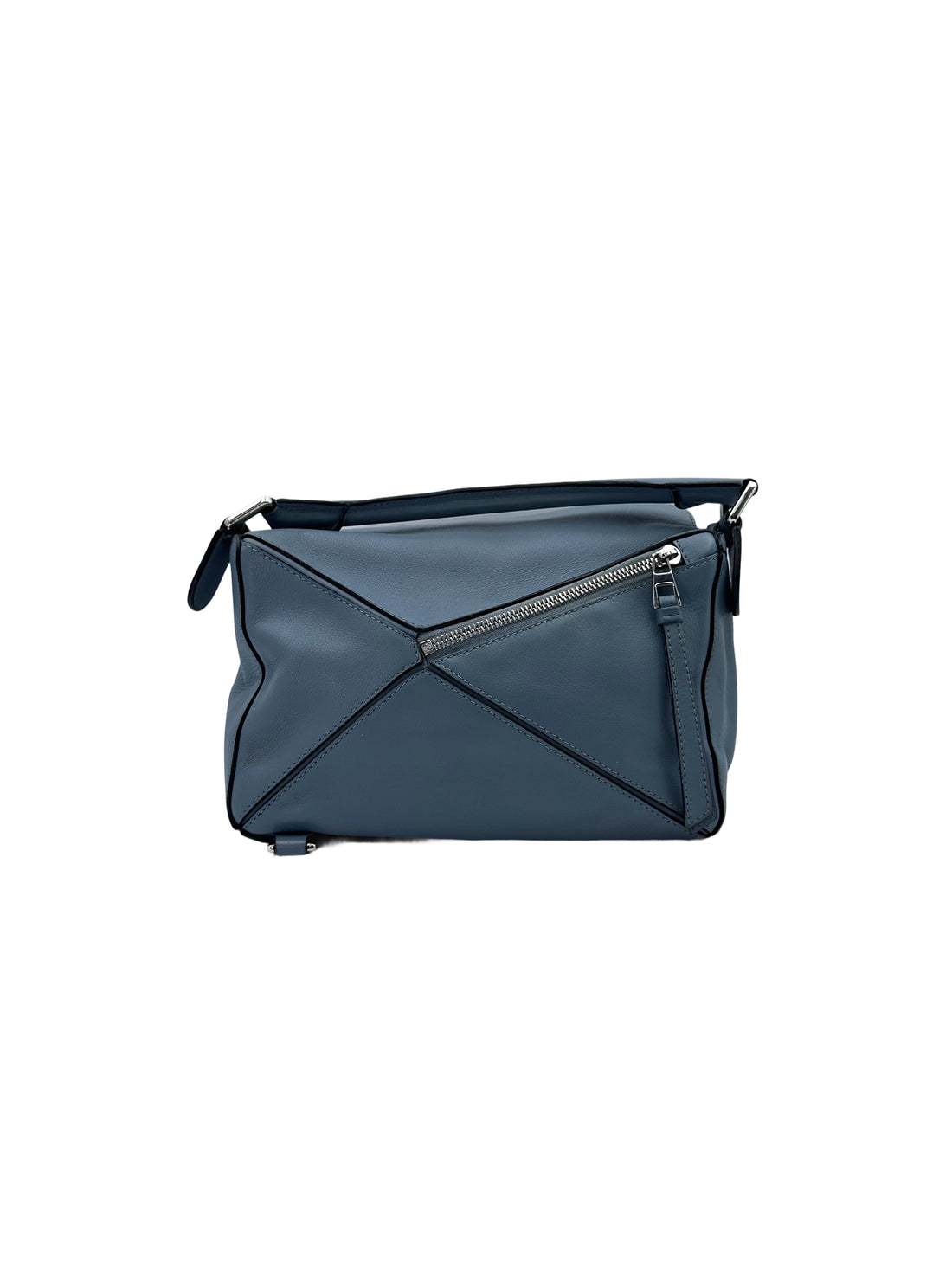 Loewe Puzzle Blue Leather Small Size Shoulder Bag LW84