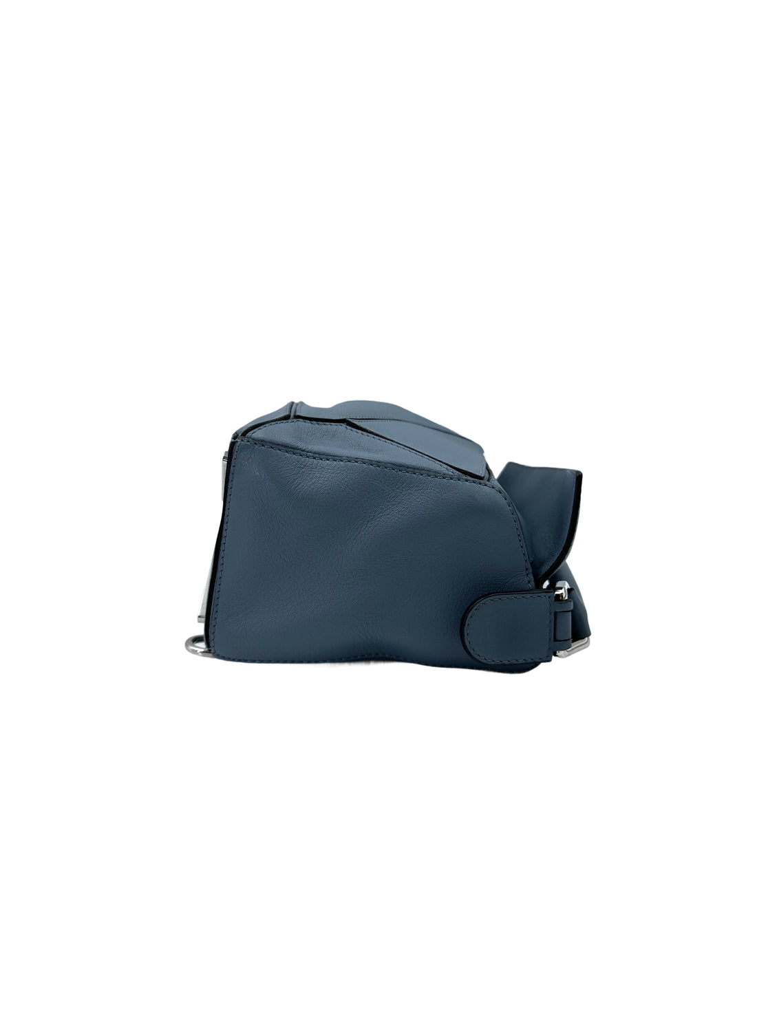 Loewe Puzzle Blue Leather Small Size Shoulder Bag LW84