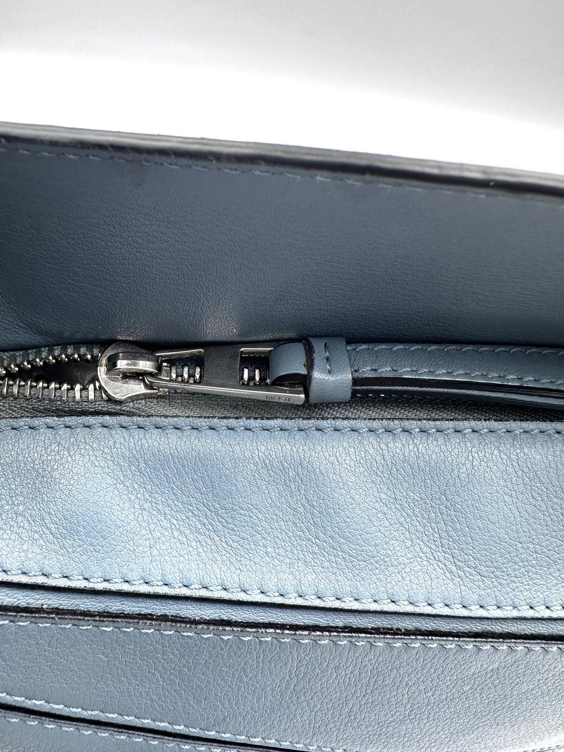 Loewe Puzzle Blue Leather Small Size Shoulder Bag LW84