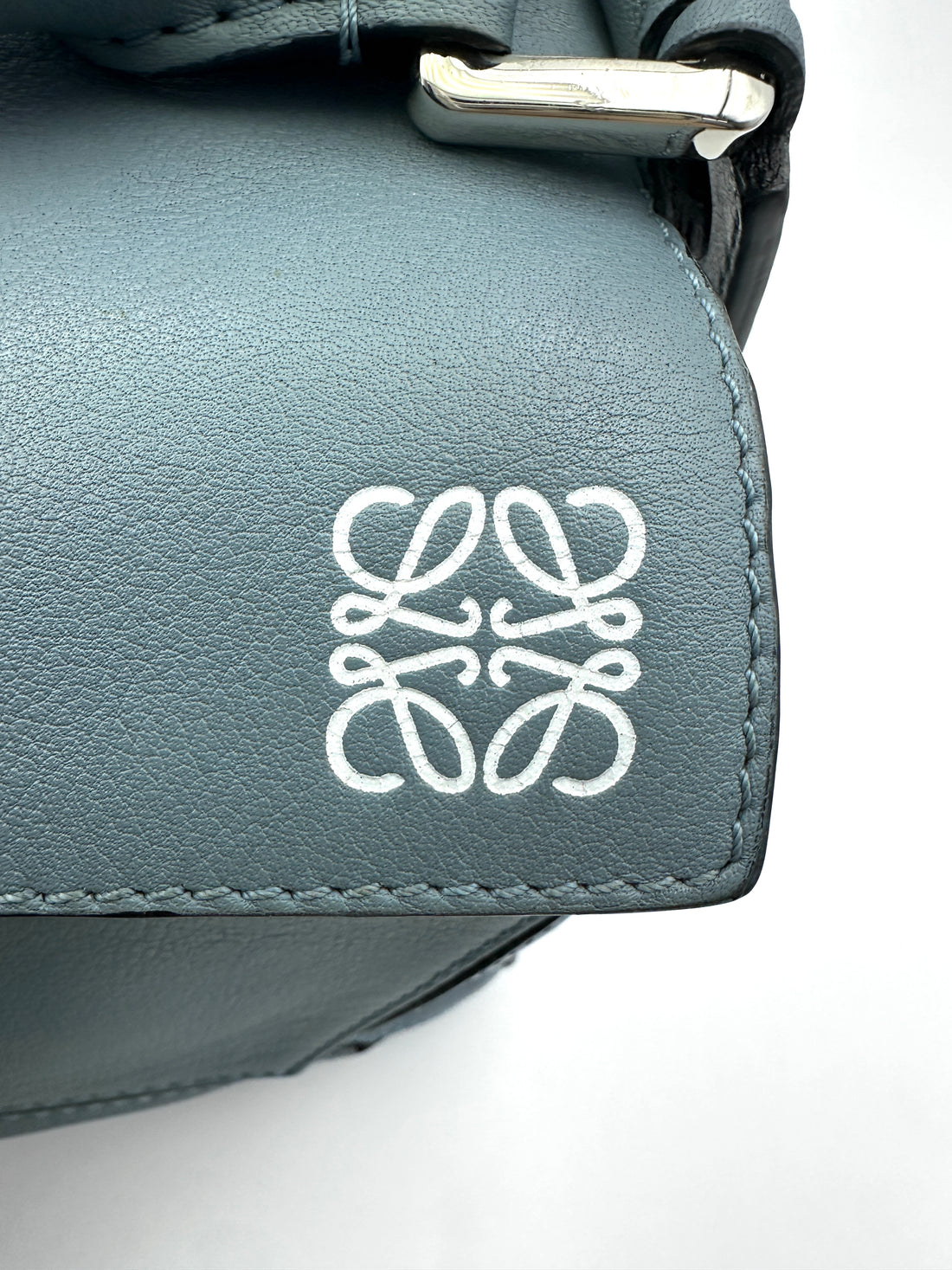 Loewe Puzzle Blue Leather Small Size Shoulder Bag LW84