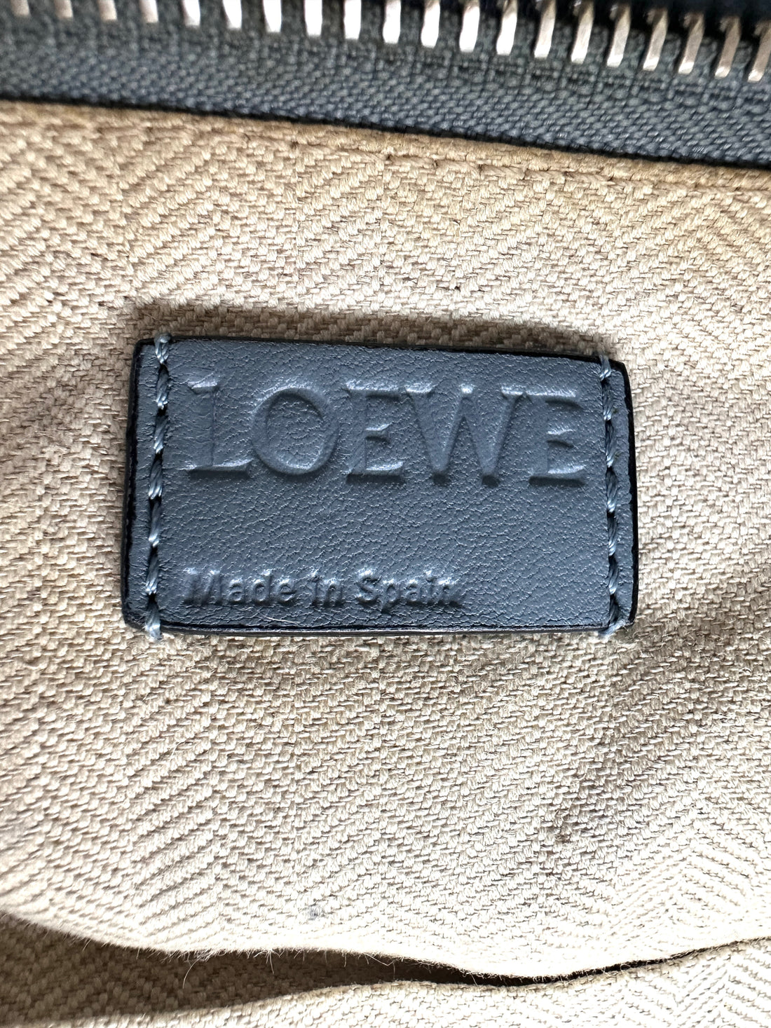 Loewe Puzzle Blue Leather Small Size Shoulder Bag LW84
