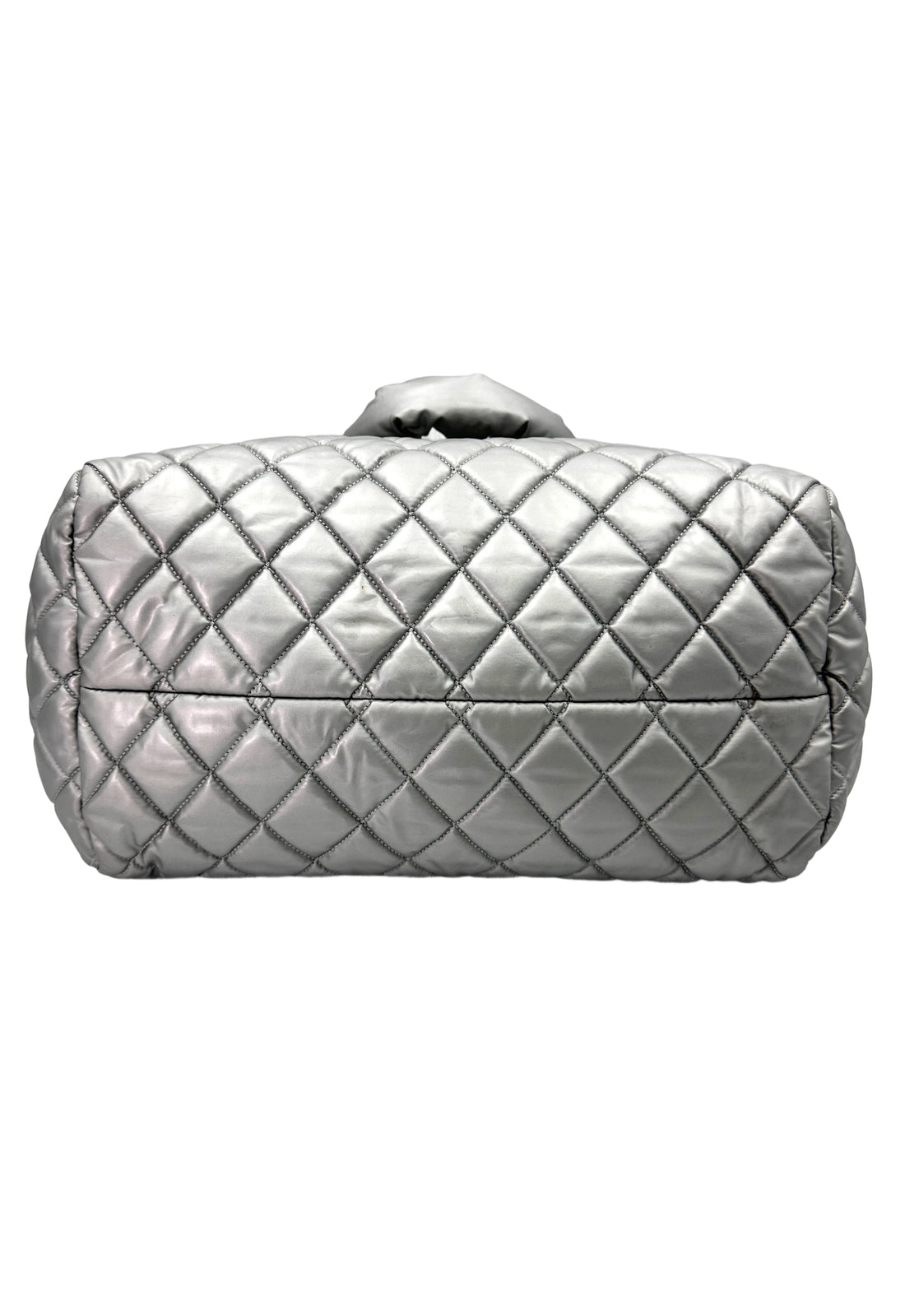 Chanel Coco Cocoon Silver Quilted Puffy Leather Handle Bag(15***55) CC1838