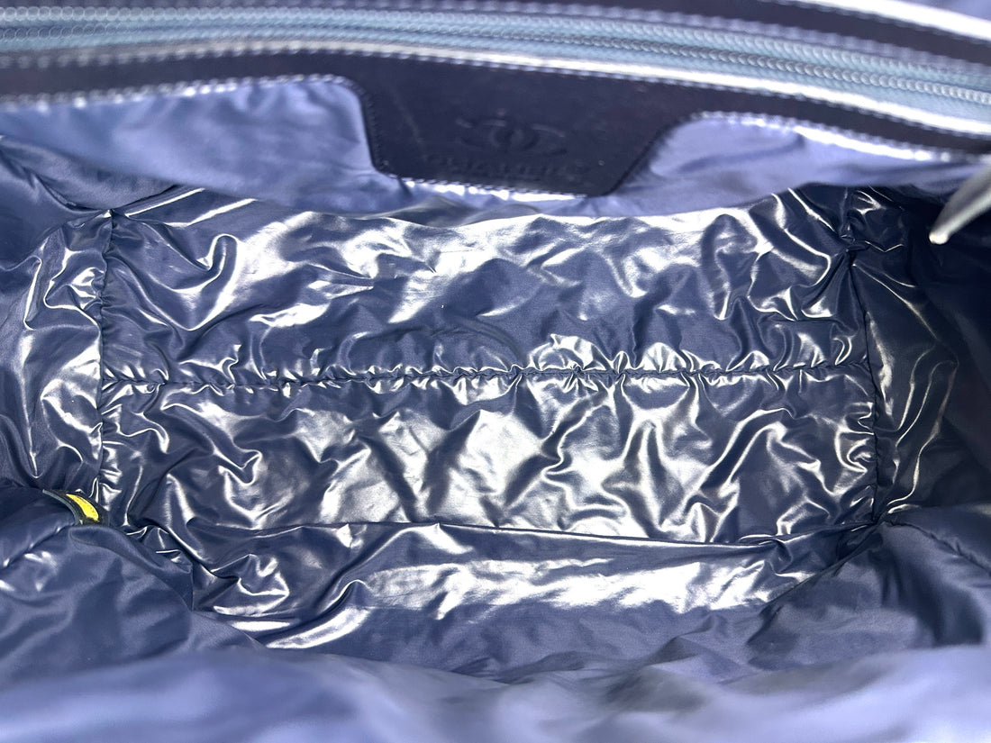 Chanel Coco Cocoon Silver Quilted Puffy Leather Handle Bag(15***55) CC1838