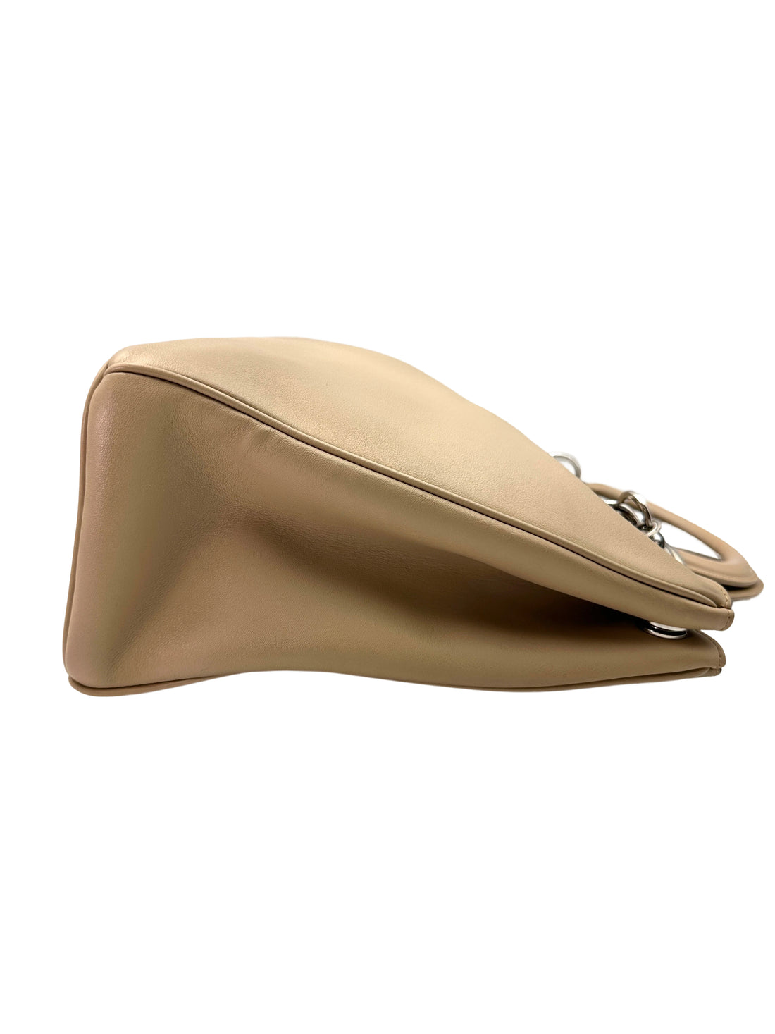 Christian Dior Diorissimo Beige Leather Large Size Top Handle Bag DR694