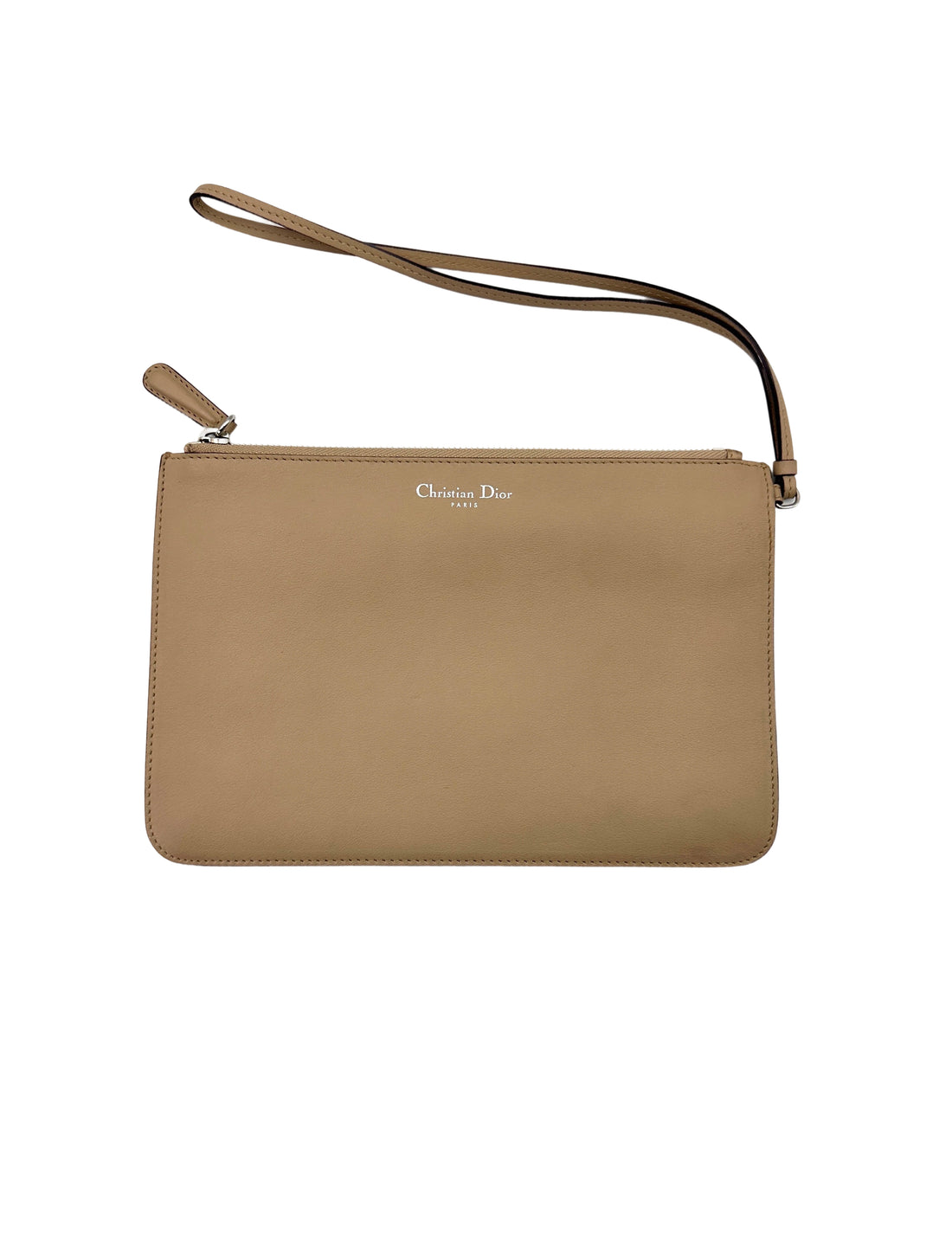 Christian Dior Diorissimo Beige Leather Large Size Top Handle Bag DR694
