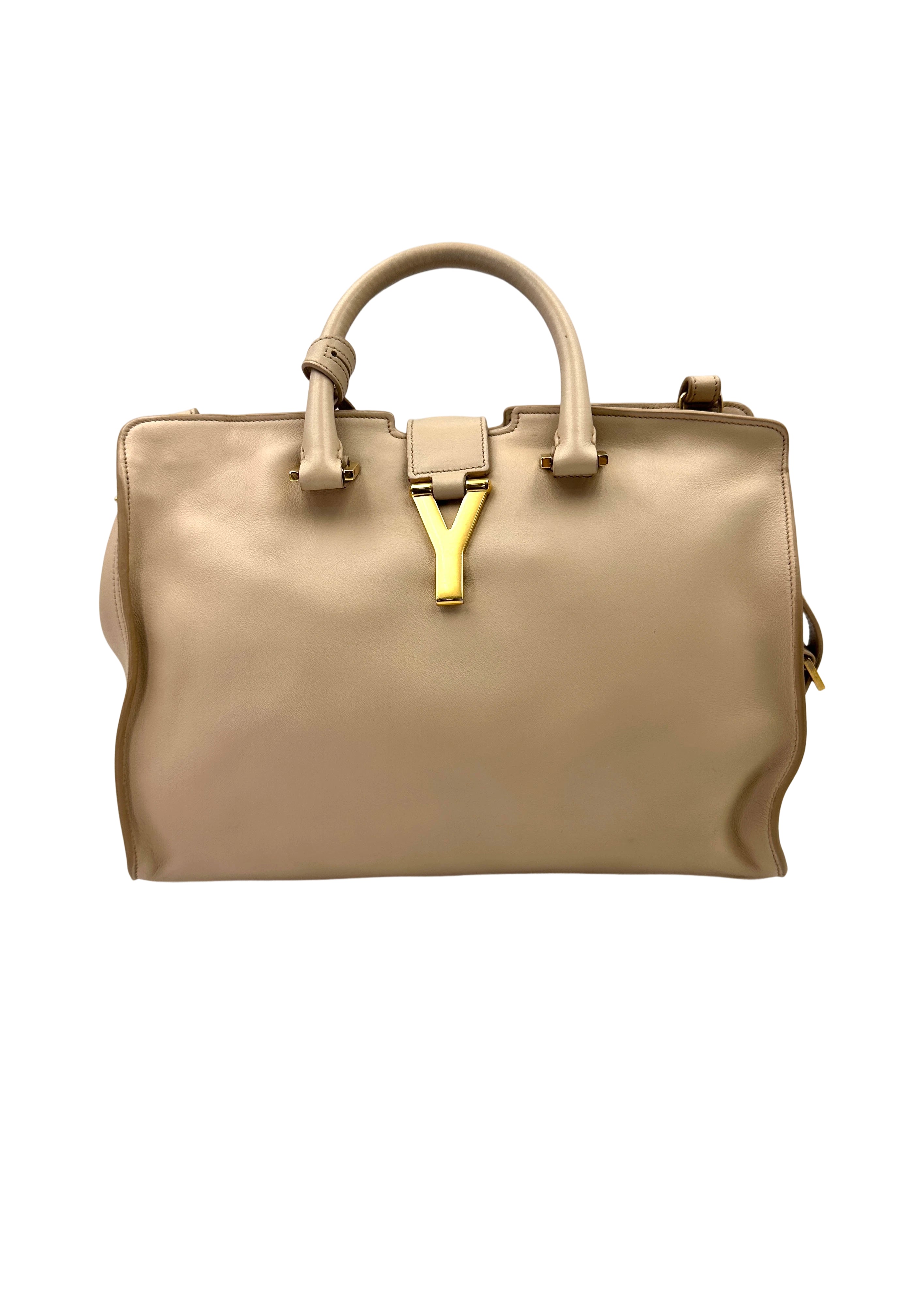 Saint Laurent Ligne Y White Leather Handle Bag SL192