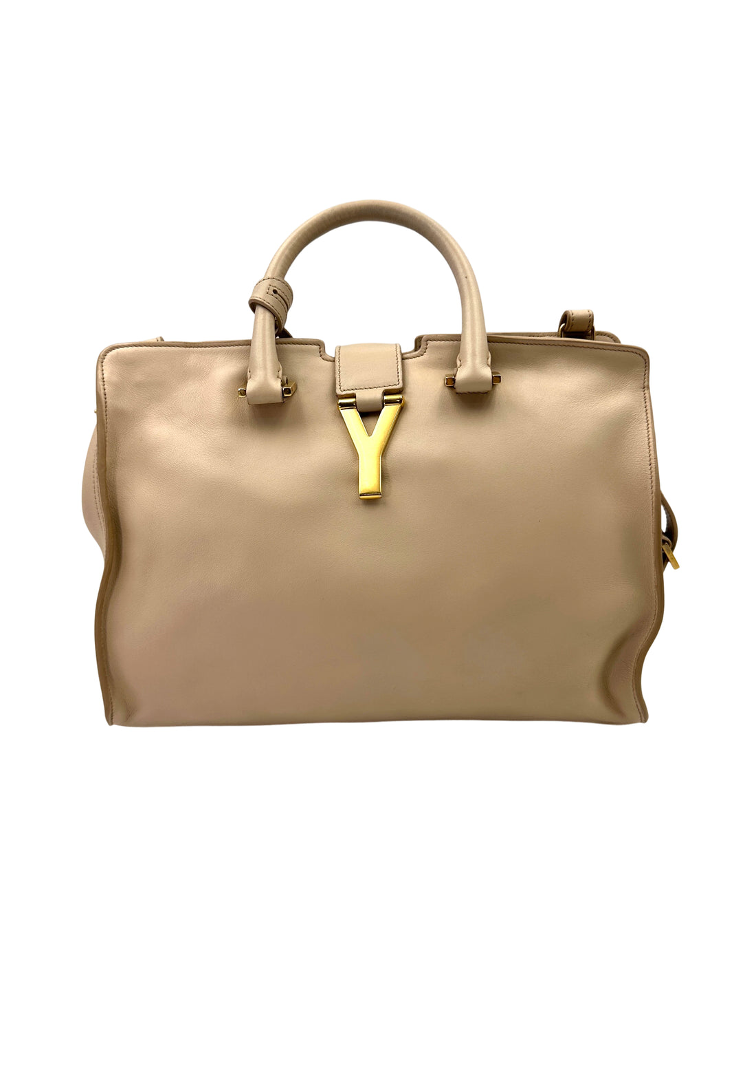 Saint Laurent Ligne Y White Leather Handle Bag SL192