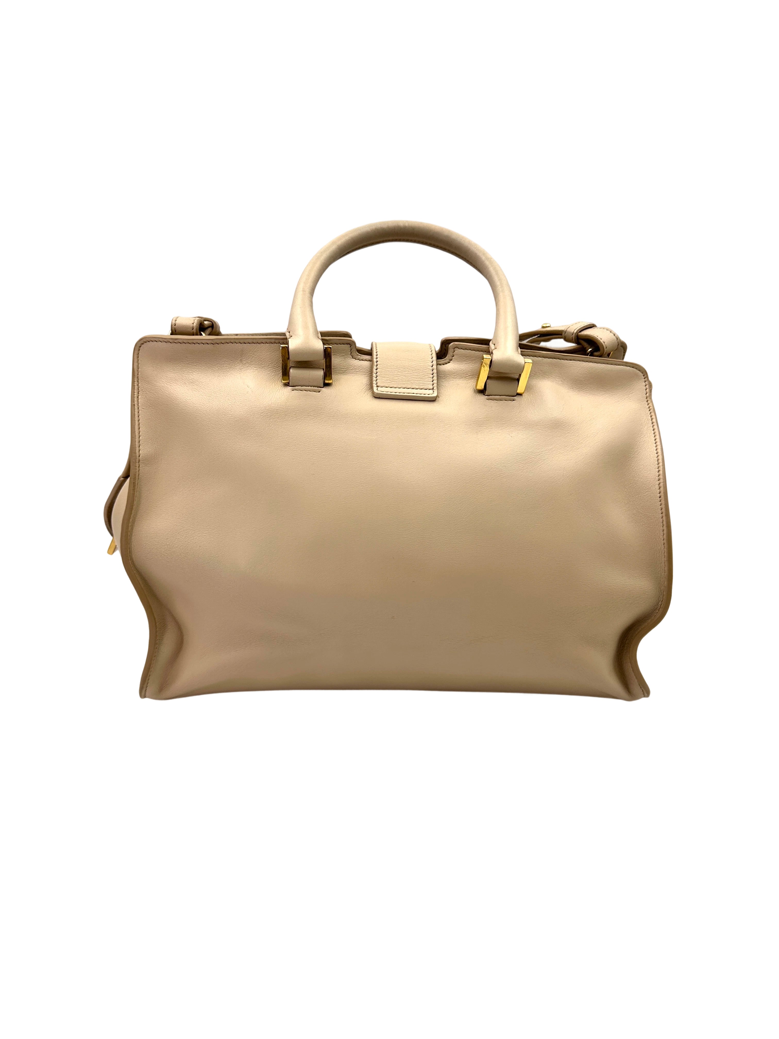 Saint Laurent Ligne Y White Leather Handle Bag SL192