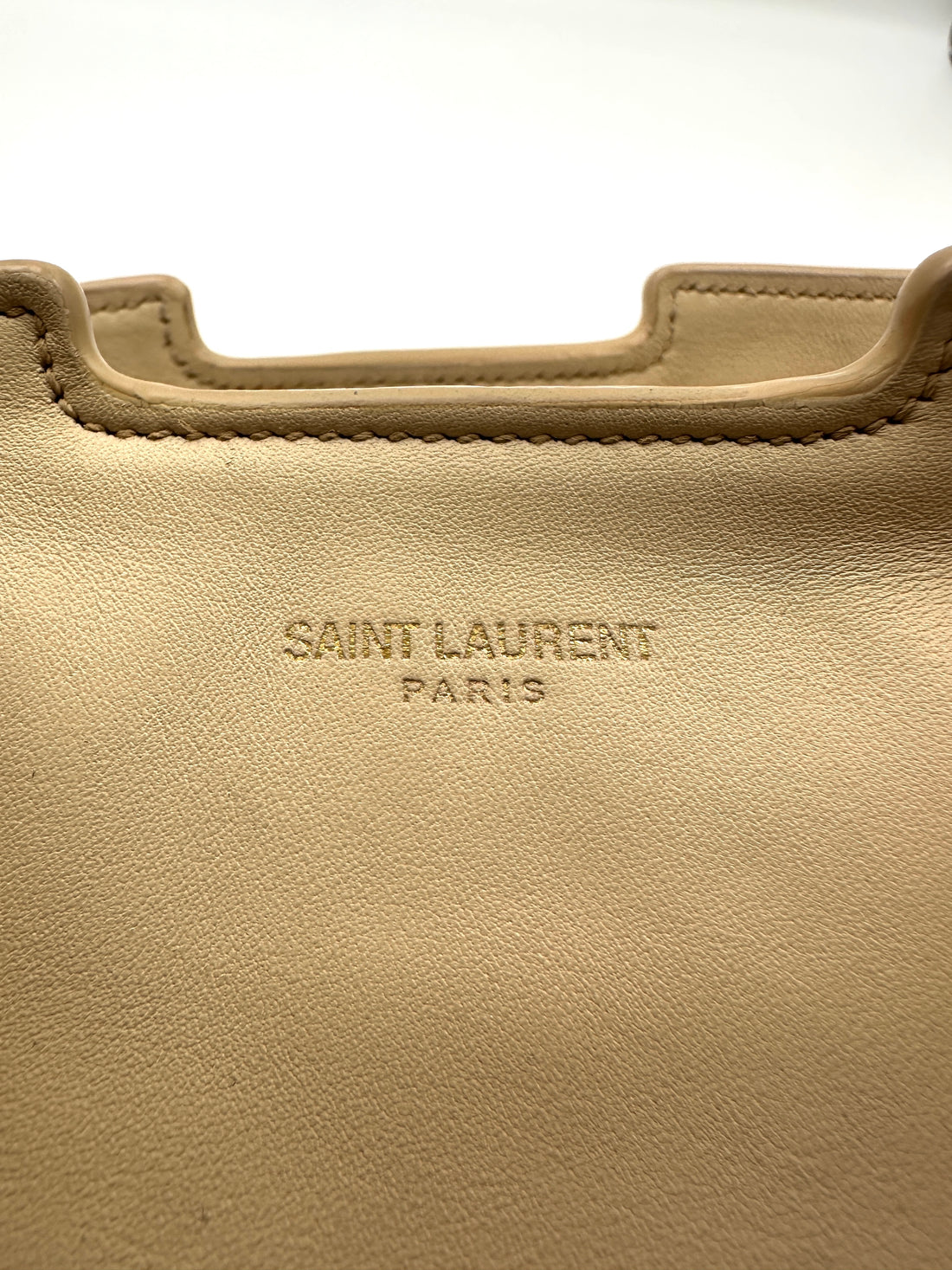 Saint Laurent Ligne Y White Leather Handle Bag SL192