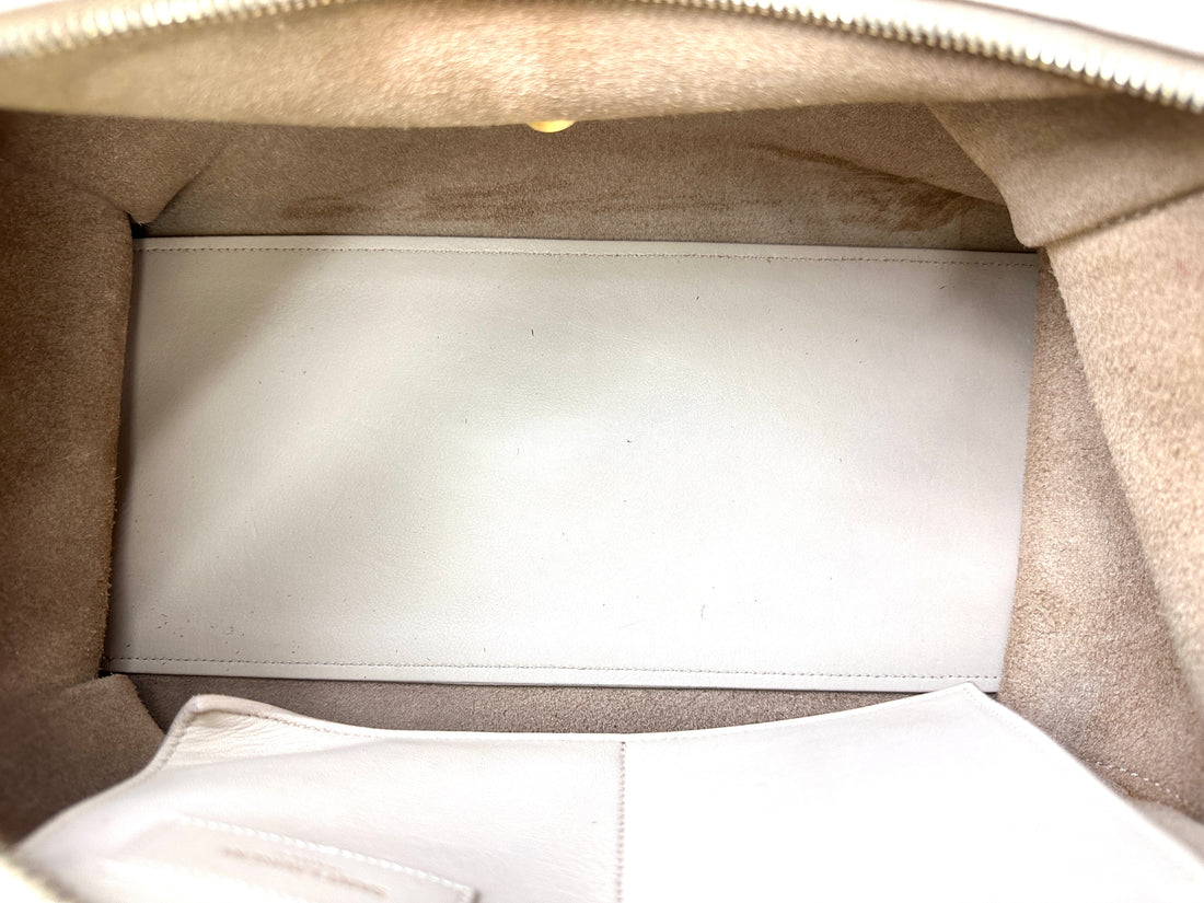 Saint Laurent Ligne Y White Leather Handle Bag SL192