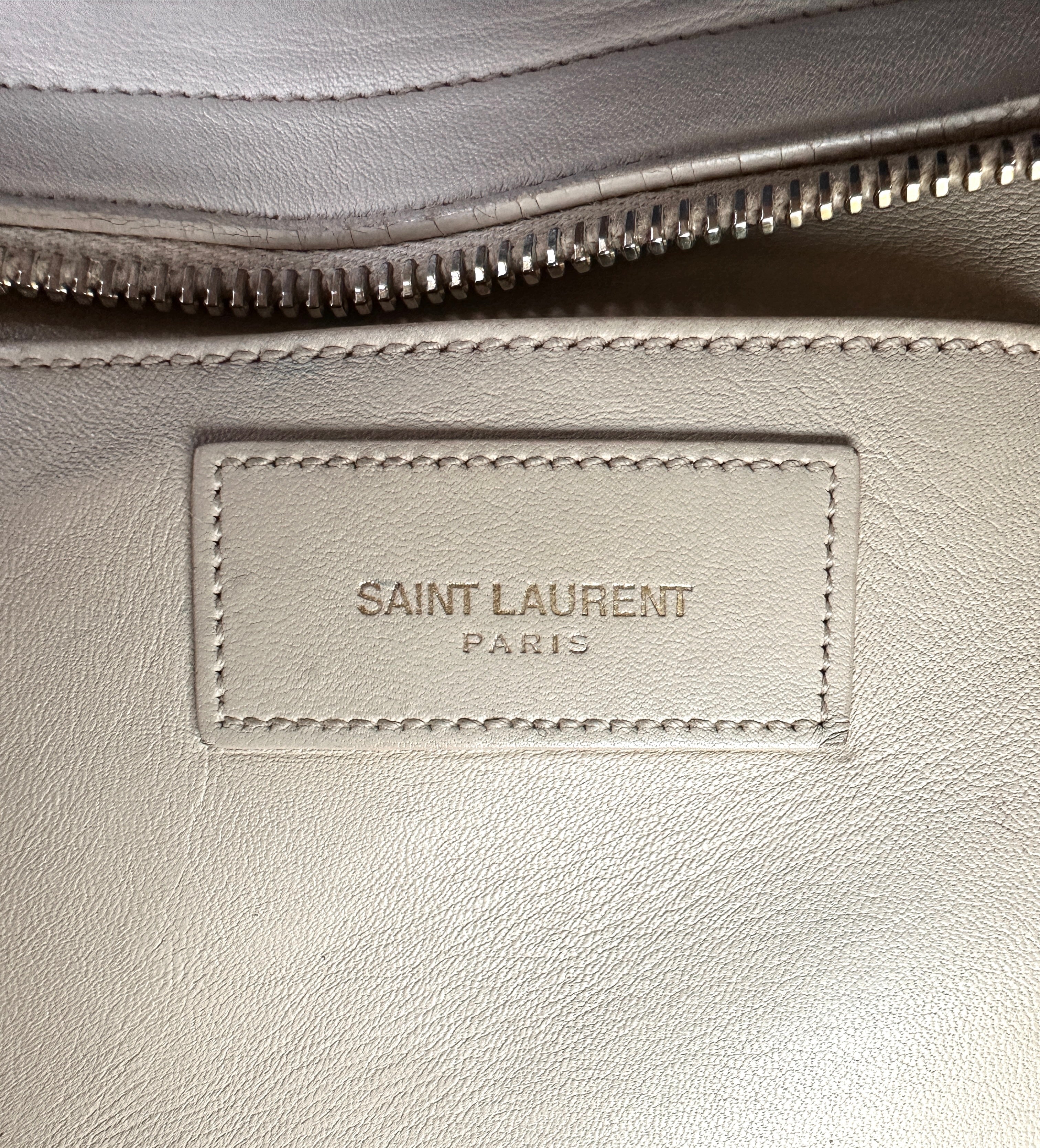 Saint Laurent Ligne Y White Leather Handle Bag SL192