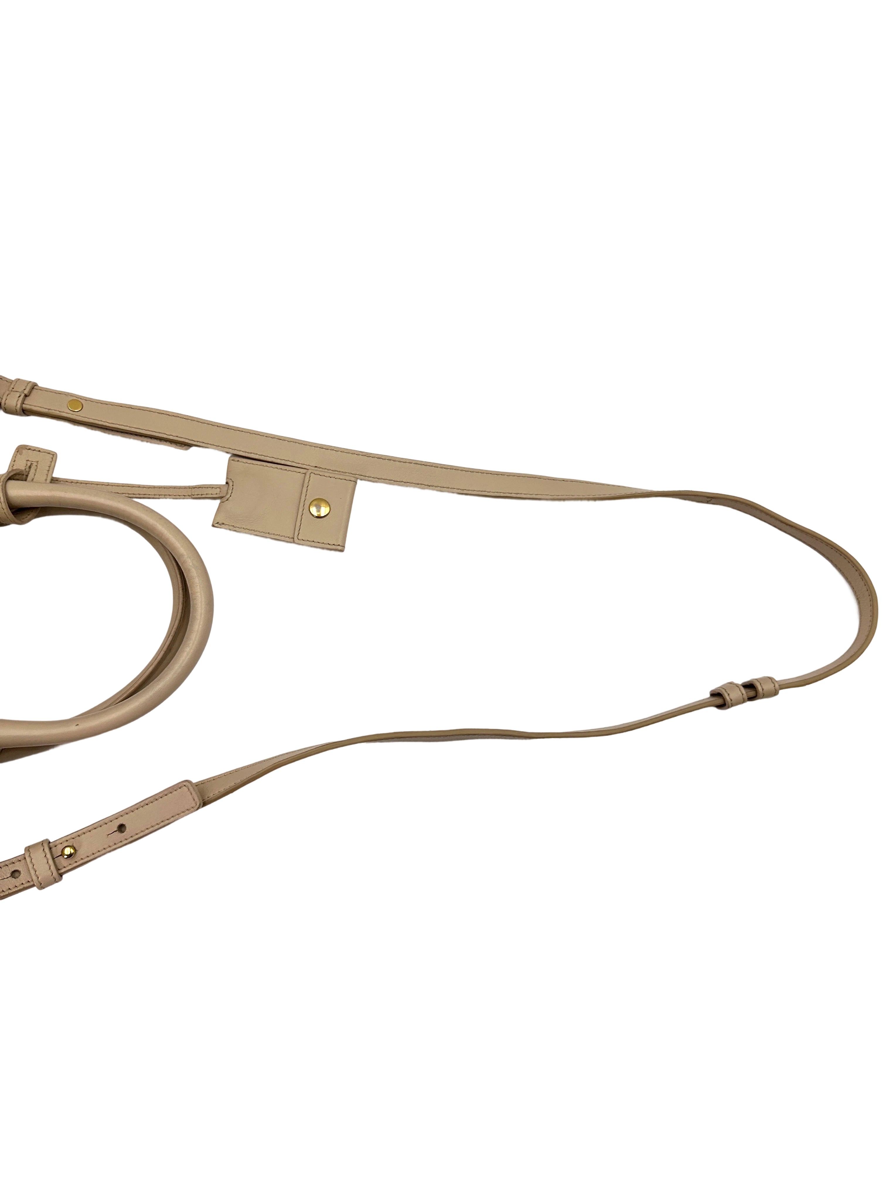 Saint Laurent Ligne Y White Leather Handle Bag SL192