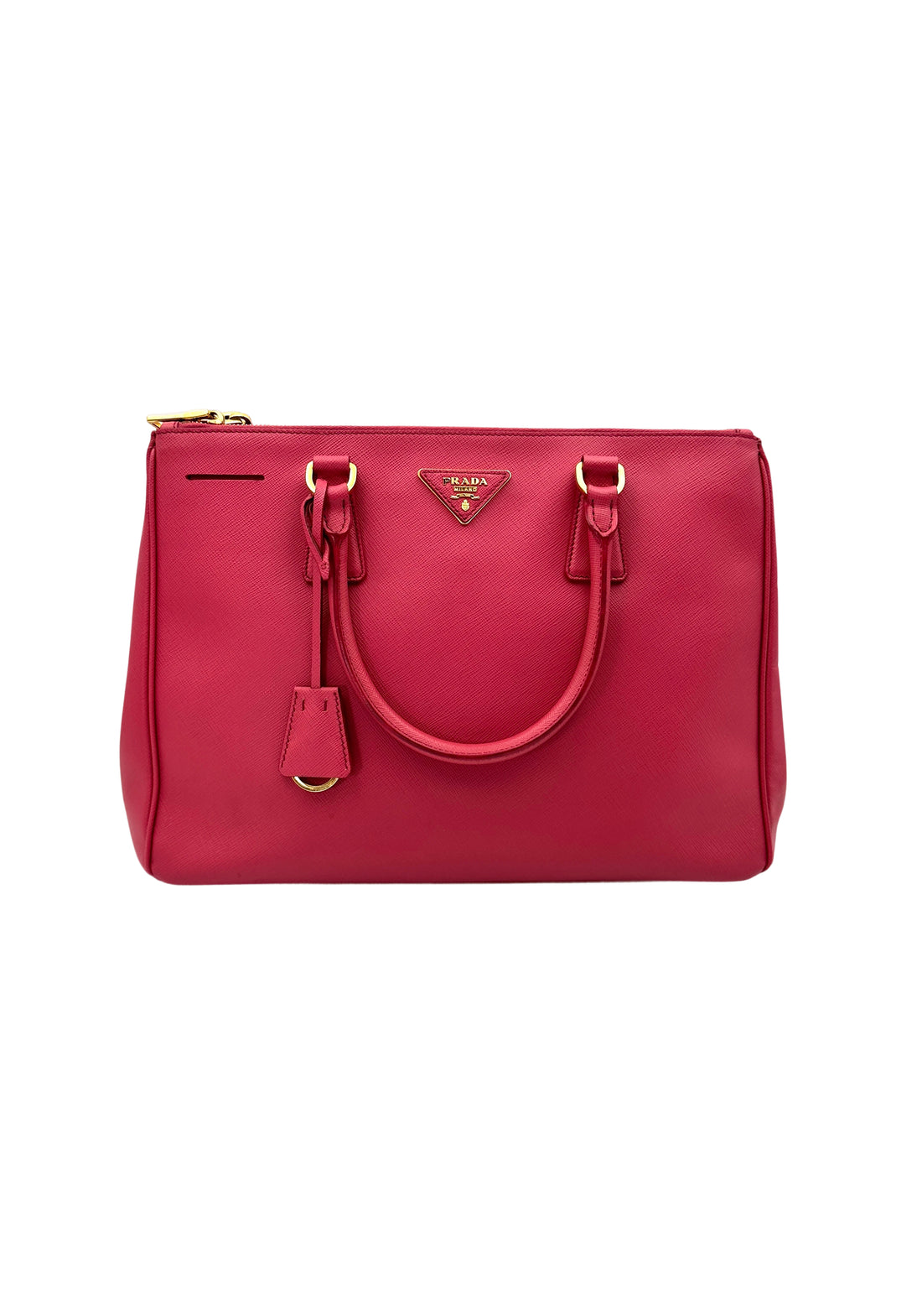 Prada Galleria Rose Pink Saffiano Leather Handle Bag PR288