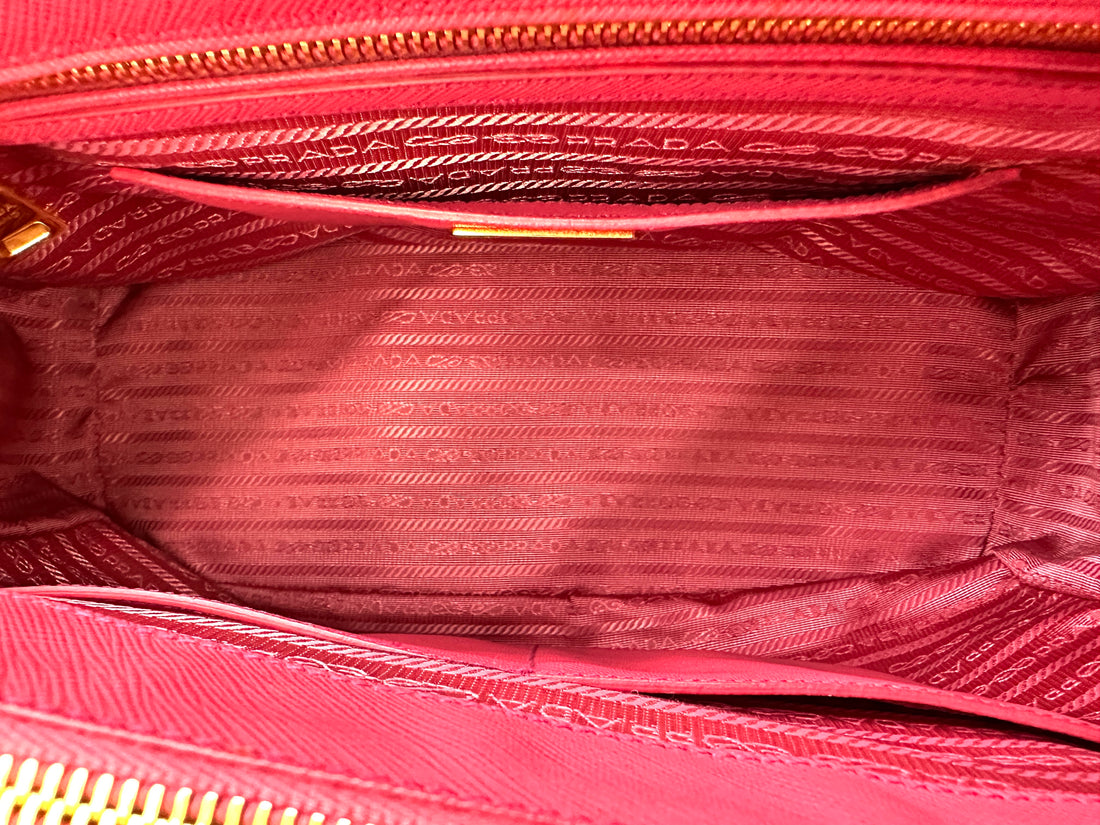 Prada Galleria Rose Pink Saffiano Leather Handle Bag PR288