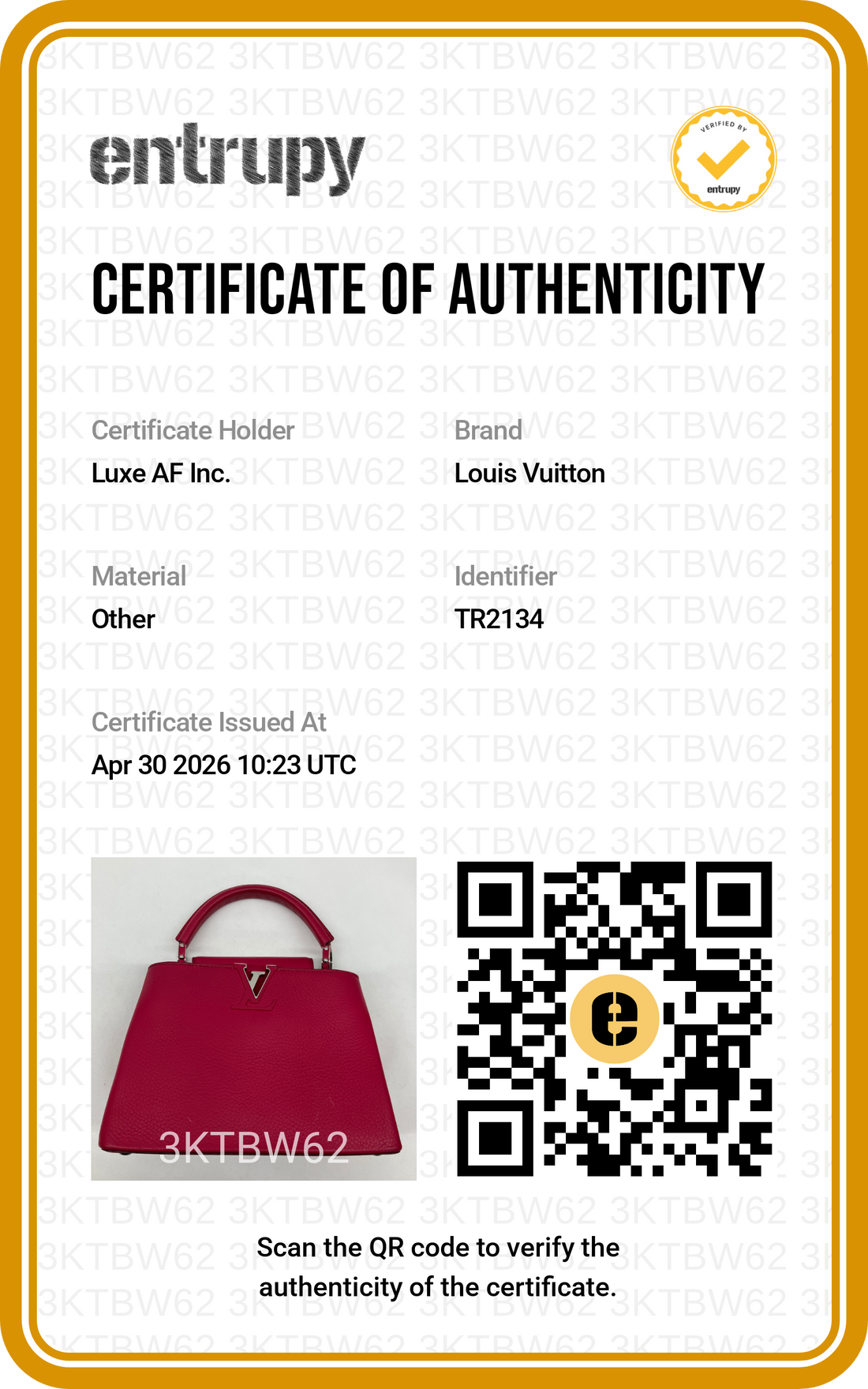 Louis Vuitton Capucines Red Leather Handle Bag LV2607